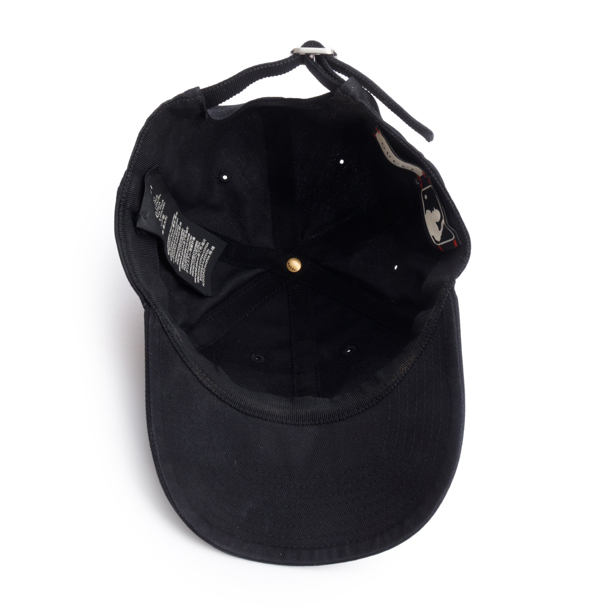 Gucci x MLB Black Canvas NY Yankees Baseball Hat, Size S 57 w/ Box