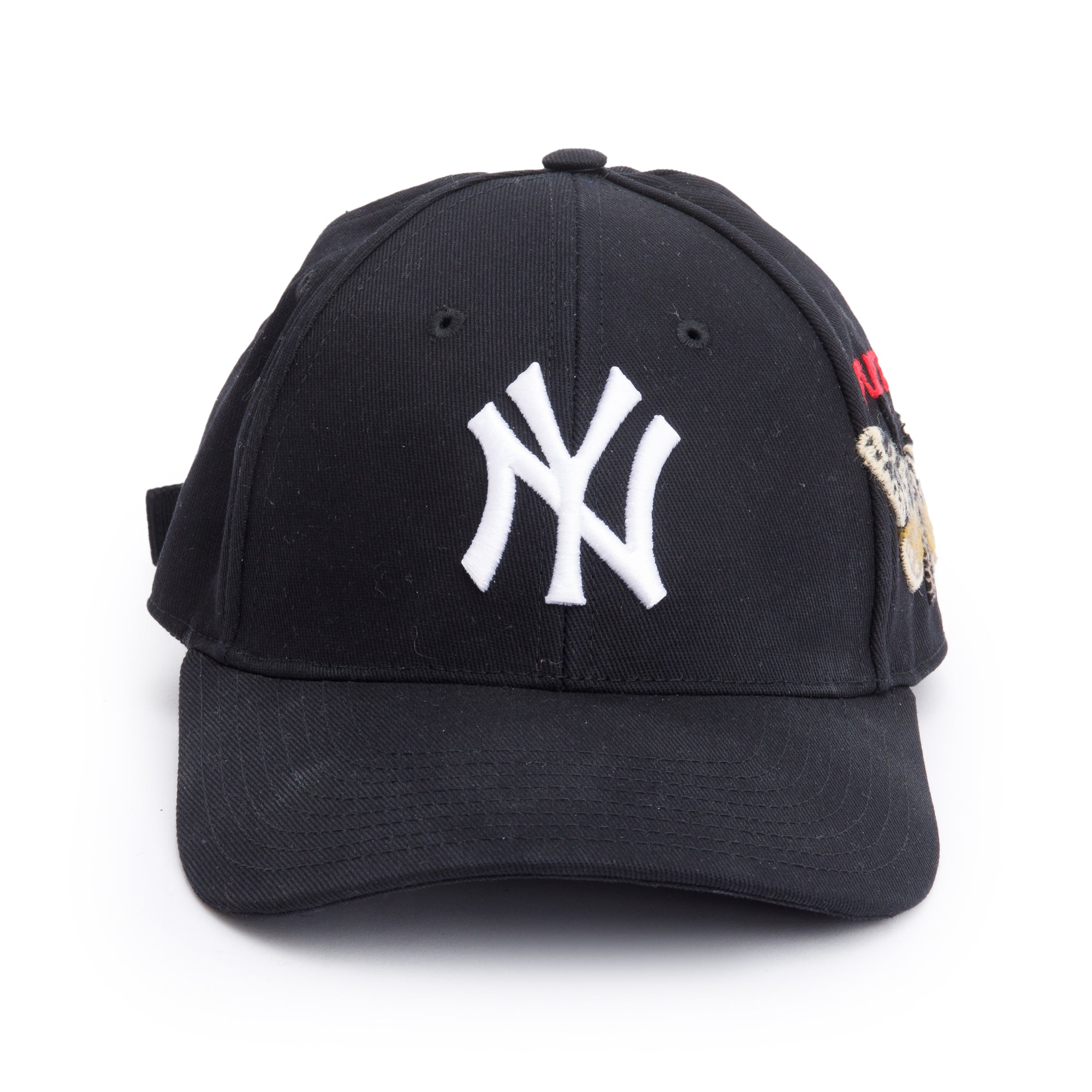 Gucci x MLB Black Canvas NY Yankees Baseball Hat, Size S 57 w/ Box