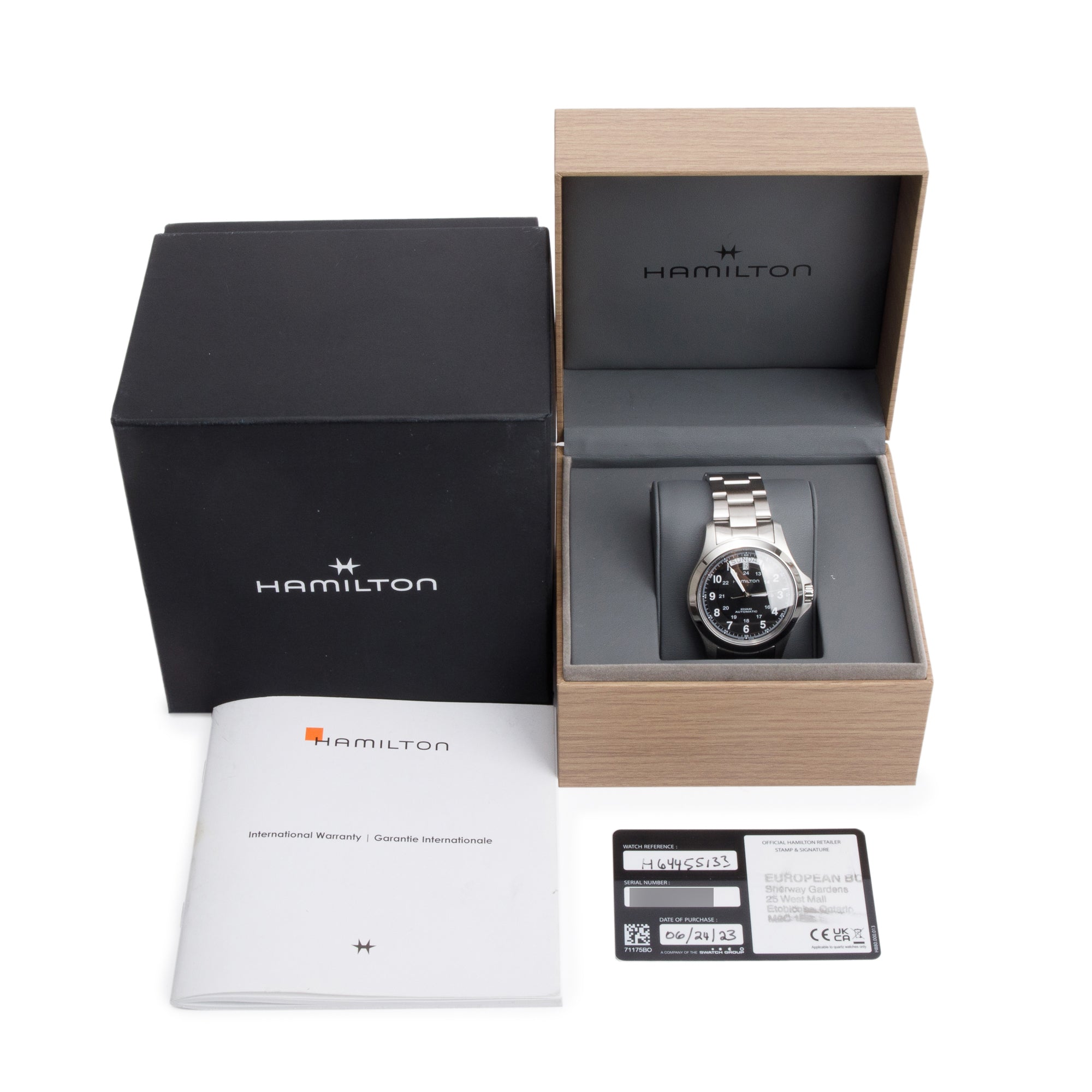 Hamilton 2023 Stainless Steel Khaki Field King 40 MM Automatic Watch w/ Box & Papers