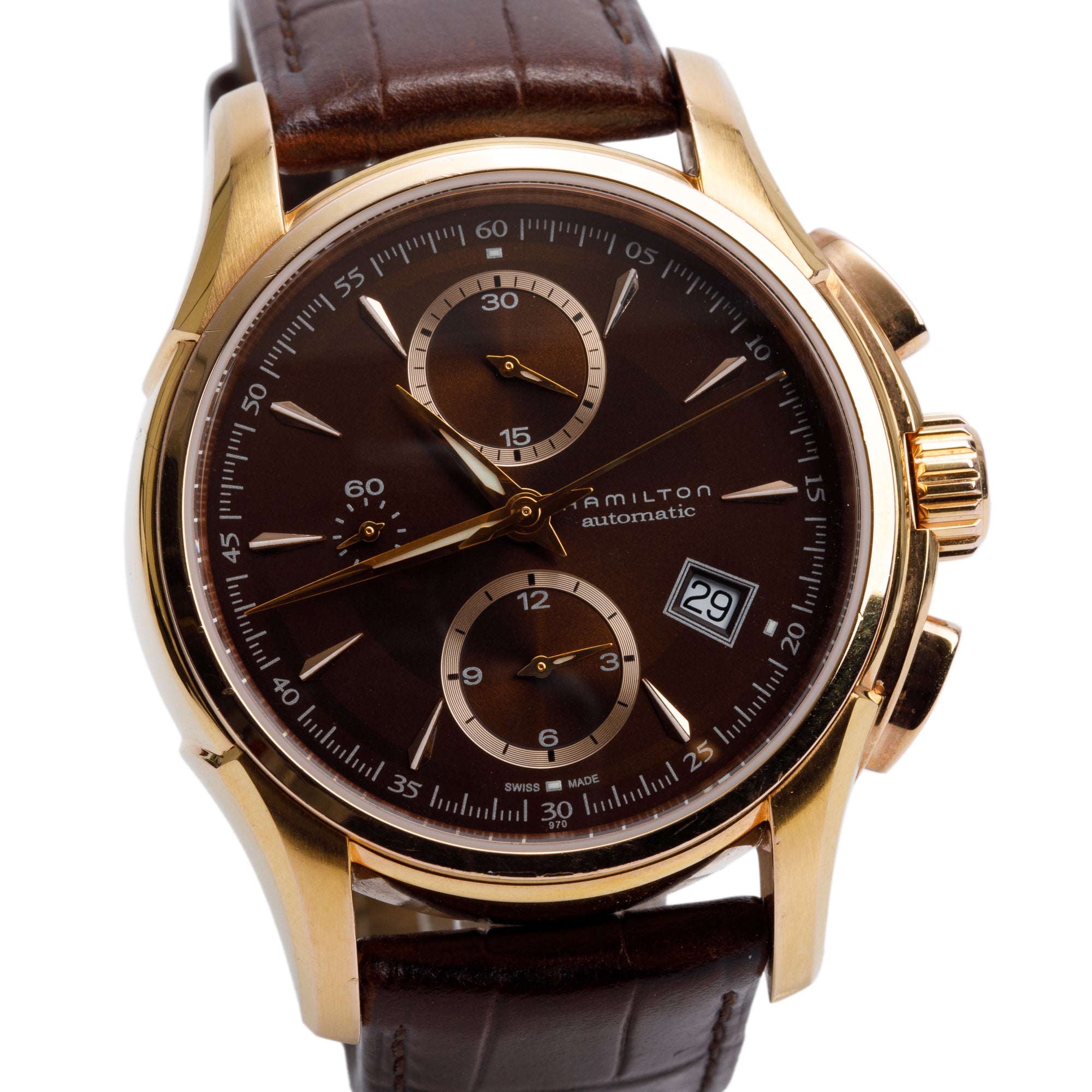 Hamilton Gold-Plated Stainless Steel Jazzmaster 42 MM Automatic Chronograph Watch