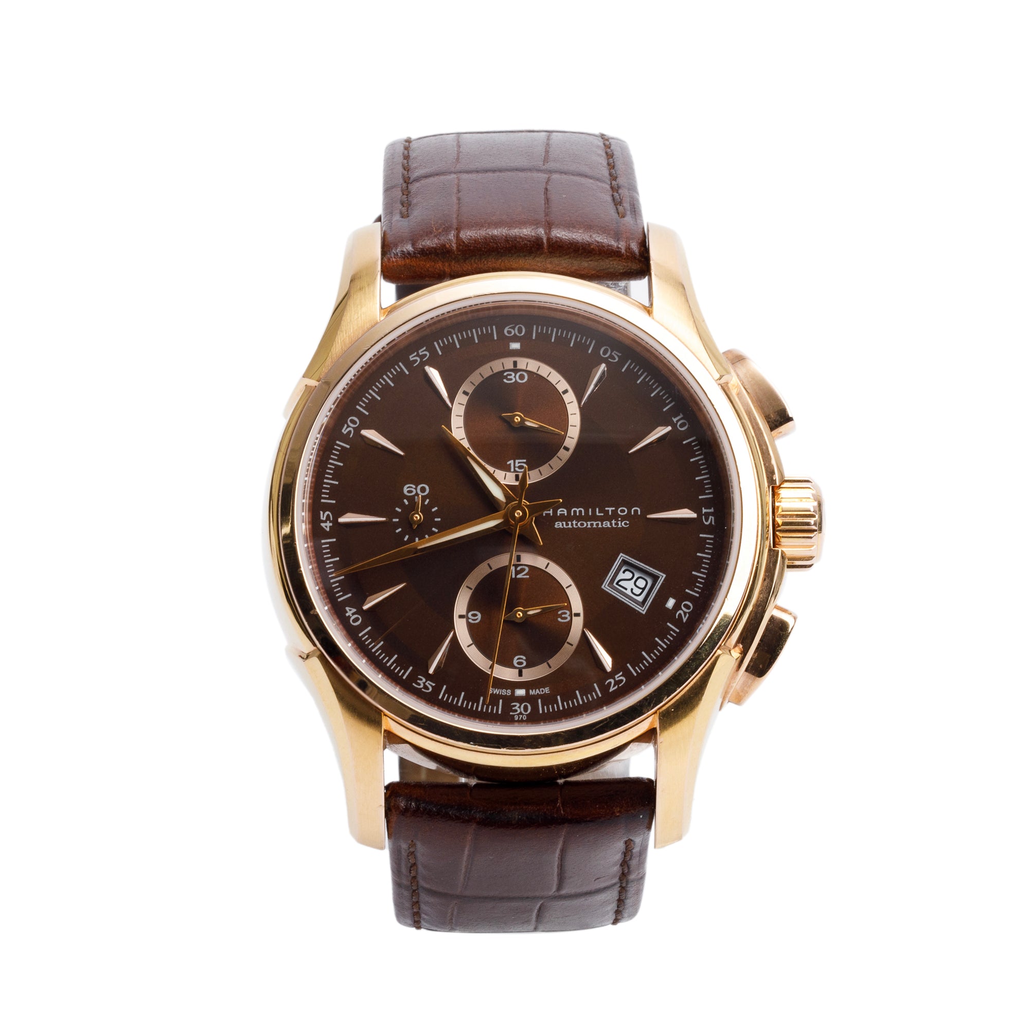 Hamilton Gold-Plated Stainless Steel Jazzmaster 42 MM Automatic Chronograph Watch