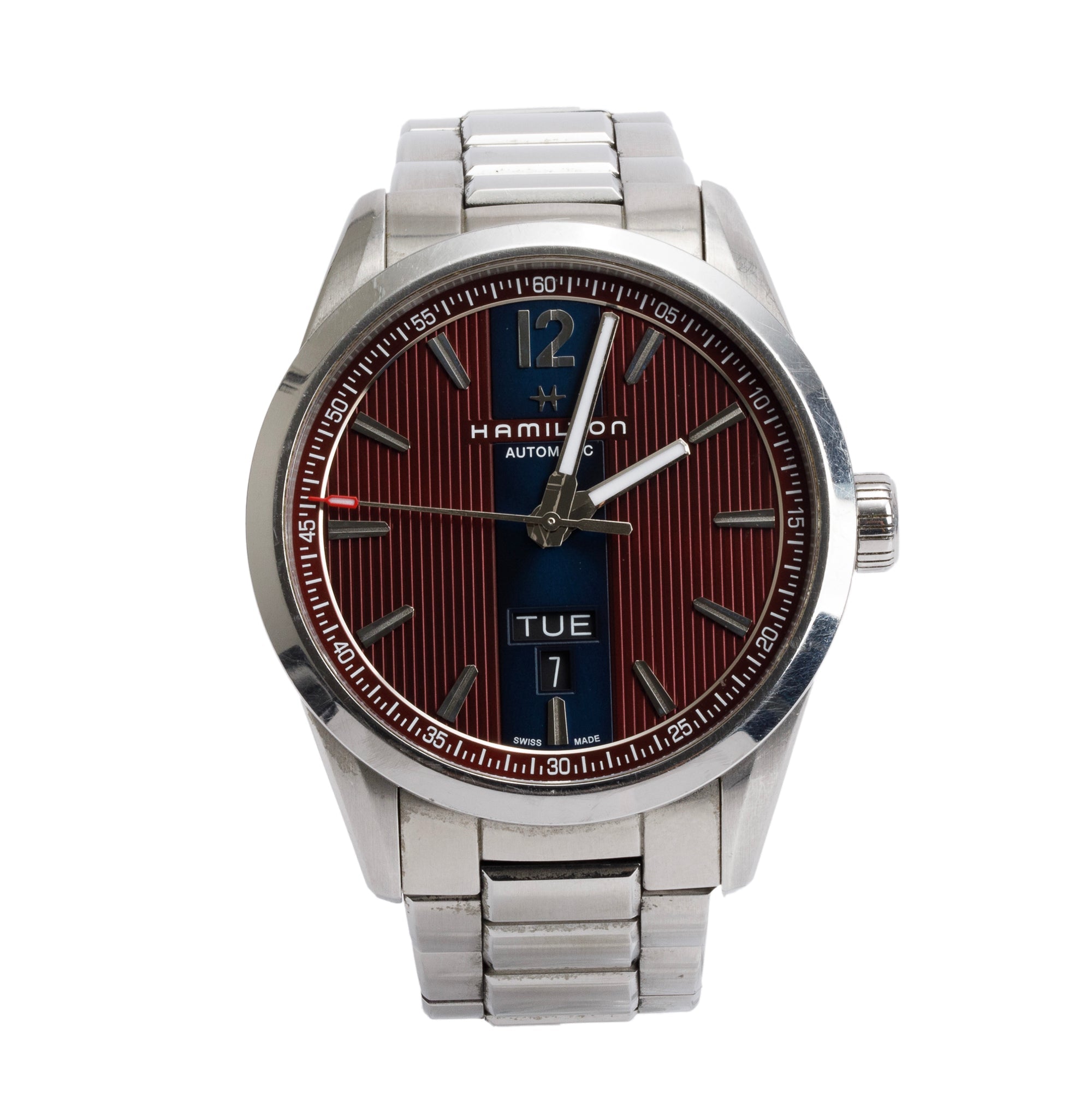 Hamilton Stainless Steel Broadway 42 MM Automatic Watch w/ Box & Papers