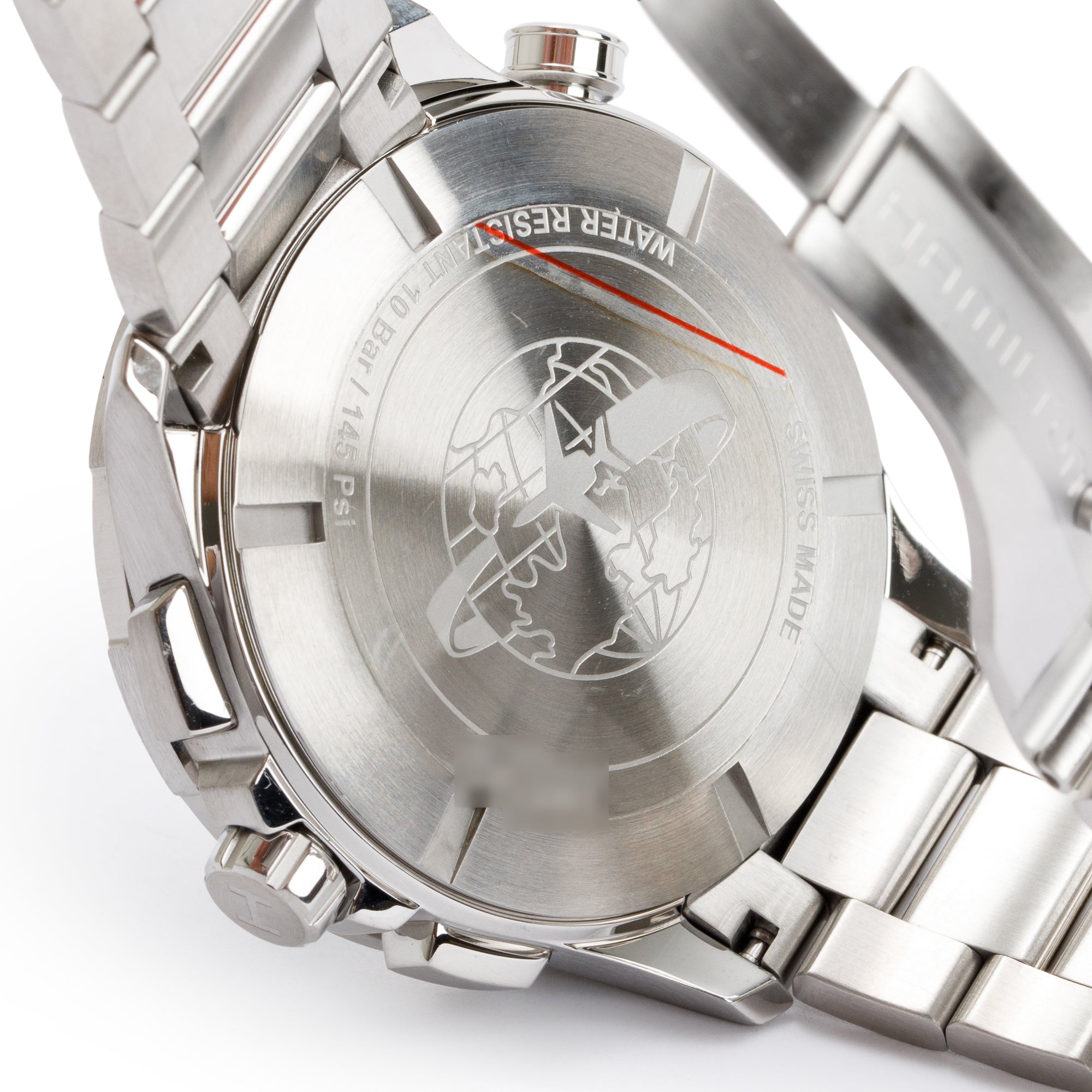 Hamilton Stainless Steel Khaki Aviation Worldtimer Chronograph 45 MM Watch w/ Case