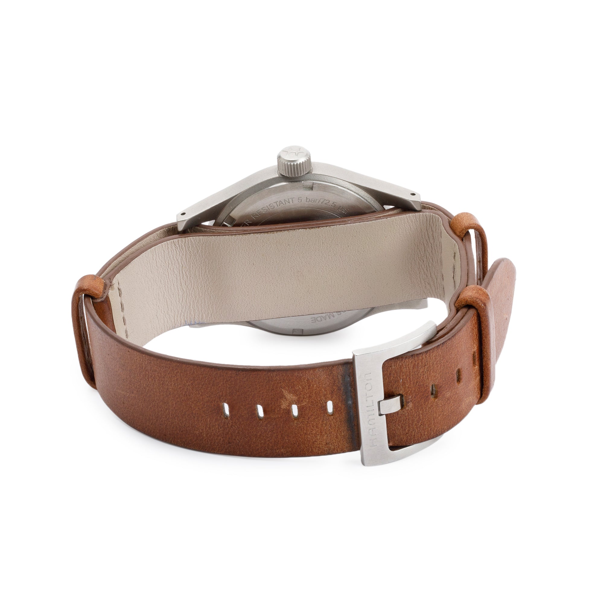 Hamilton Stainless Steel Khaki Field Mechanical 38 MM Watch w/ Box & Papers