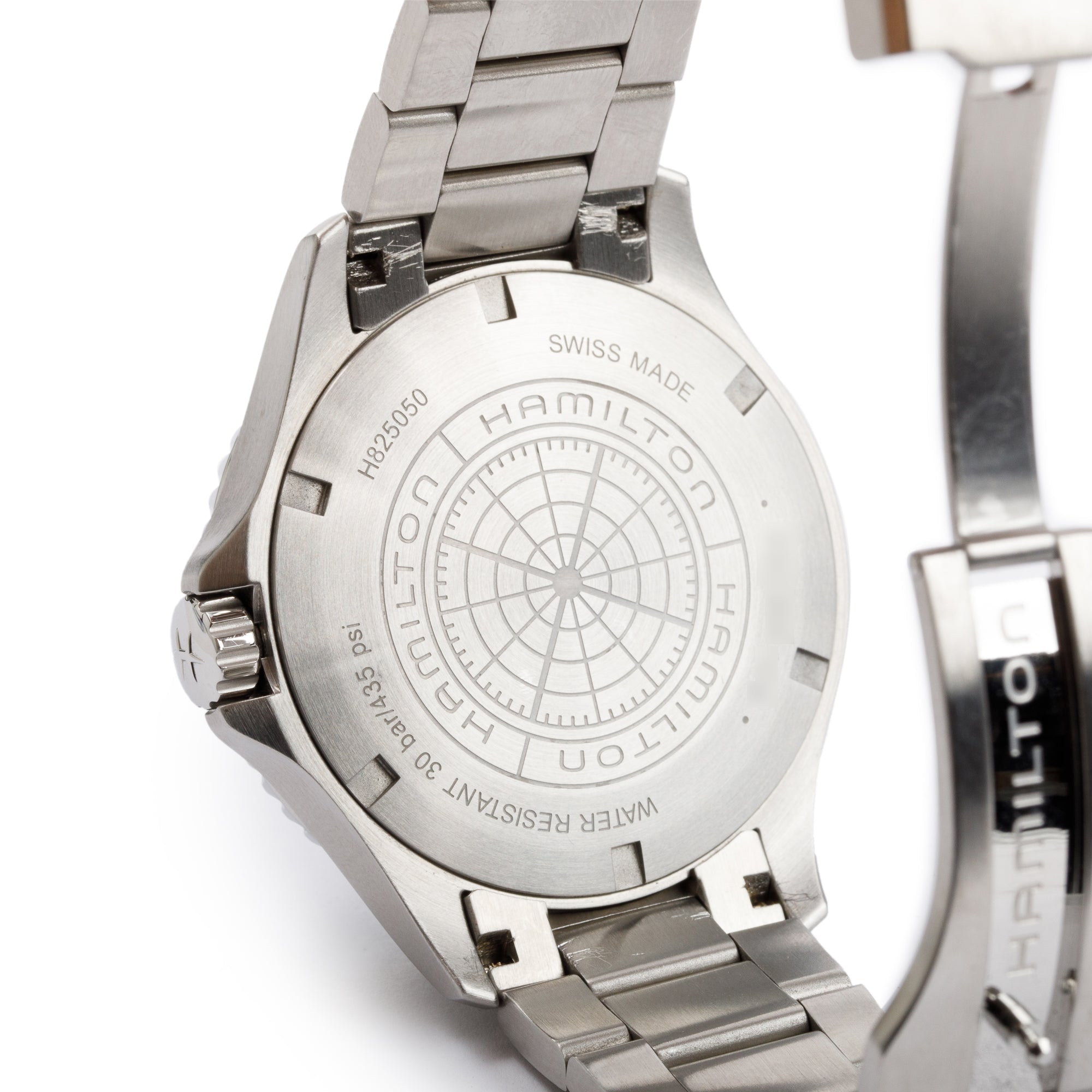 Hamilton Stainless Steel Khaki Navy Scuba 43 MM Automatic Watch w/ Box, Papers & Extra Strap