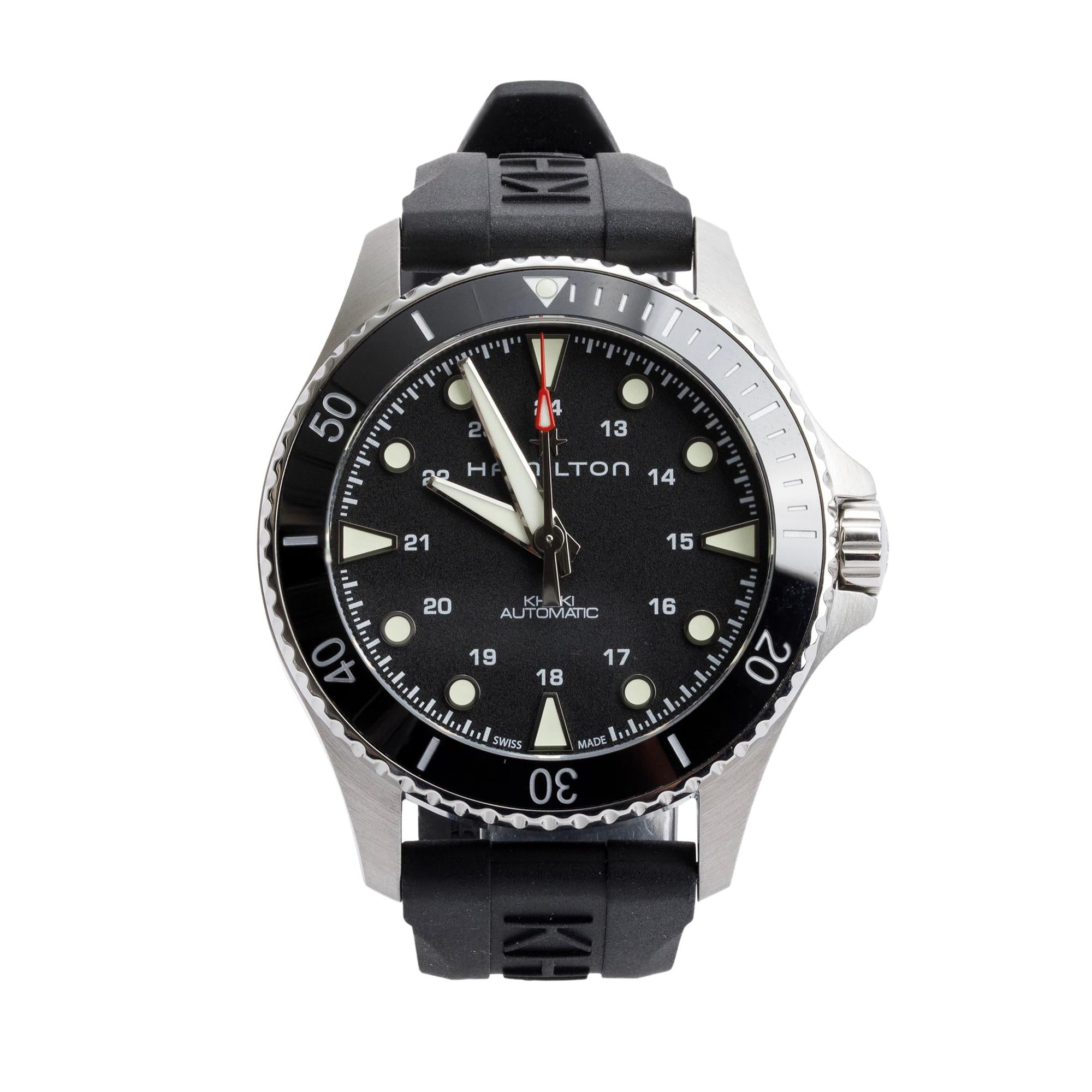 Hamilton Stainless Steel Khaki Navy Scuba 43 MM Automatic Watch w/ Box & Papers