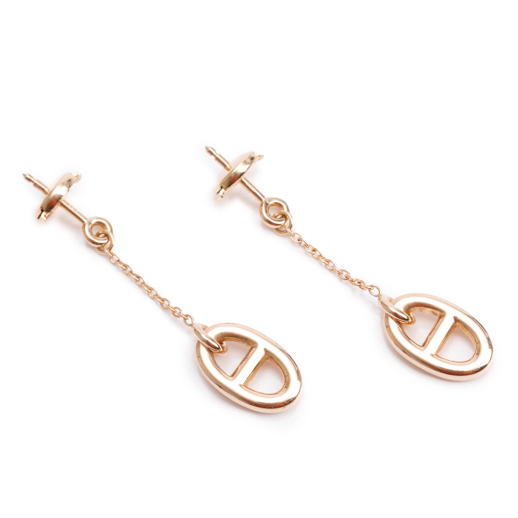 Hermes 18k Rose Gold Farandole Drop Earrings