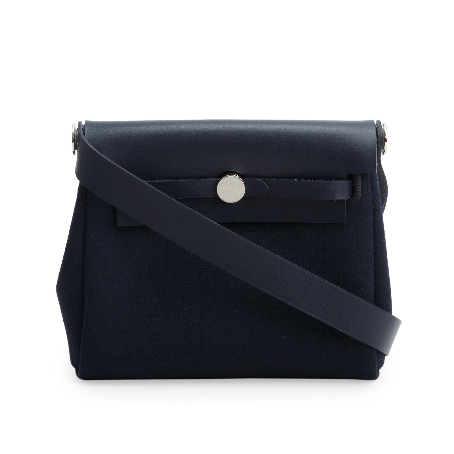 Hermes 2026 Bleu Nuit/Noir Military Toile Vache Hunter Herbag Zip Retourne 20