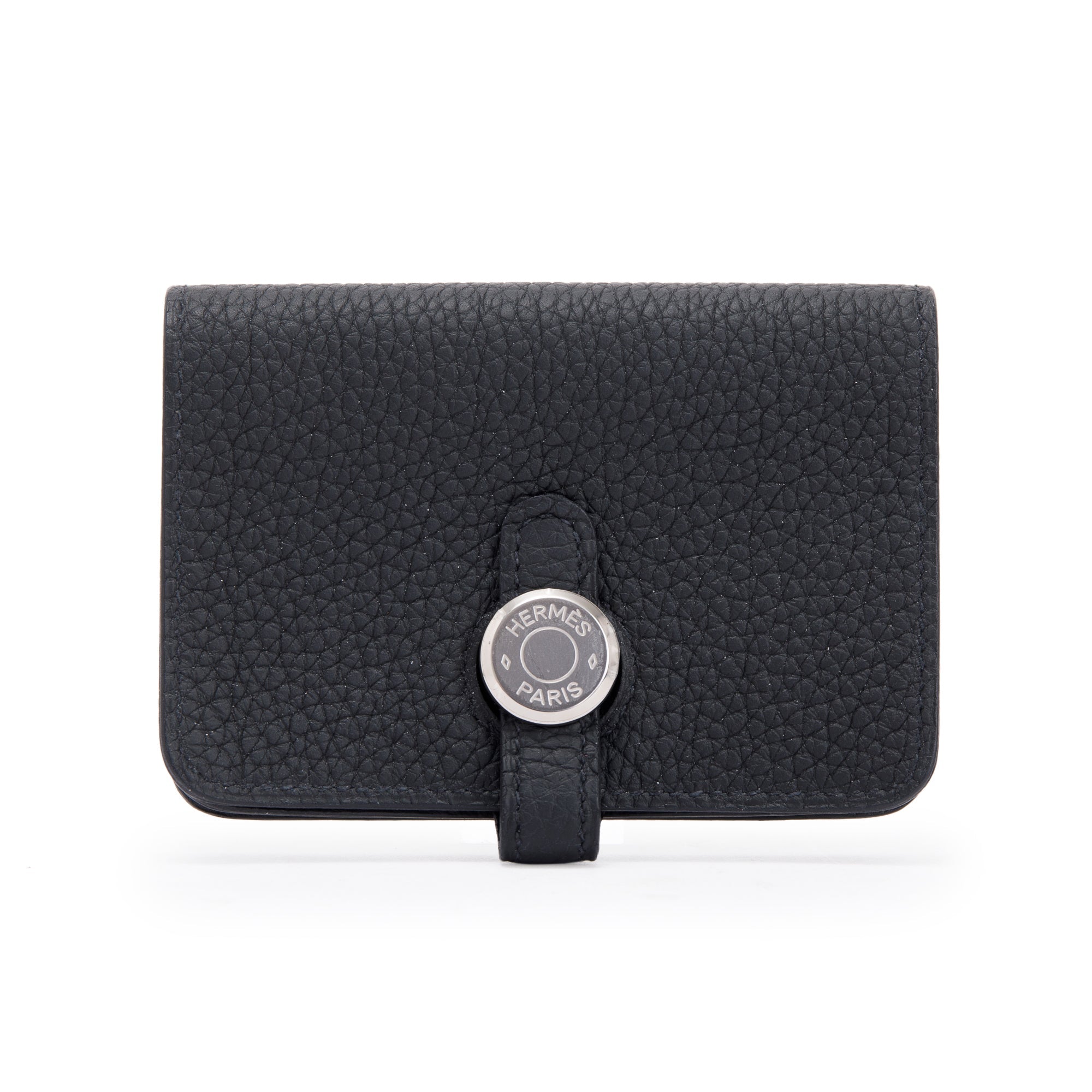 Hermes 2020 Black Clemence Dogon Card Holder w/ Box