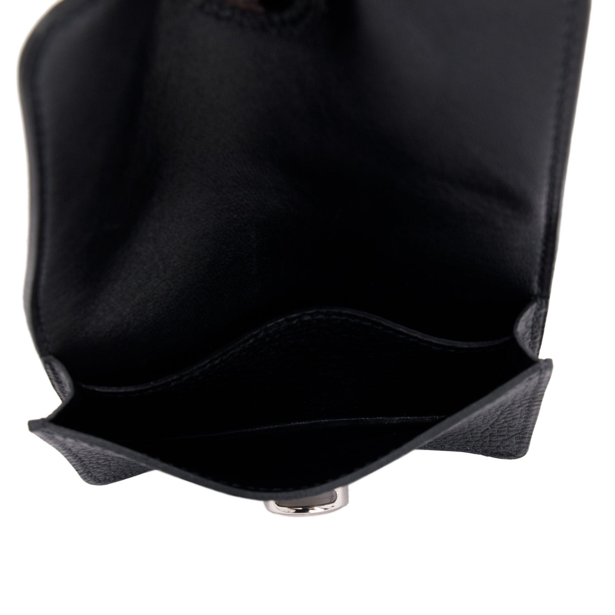 Hermes 2020 Black Clemence Dogon Card Holder w/ Box