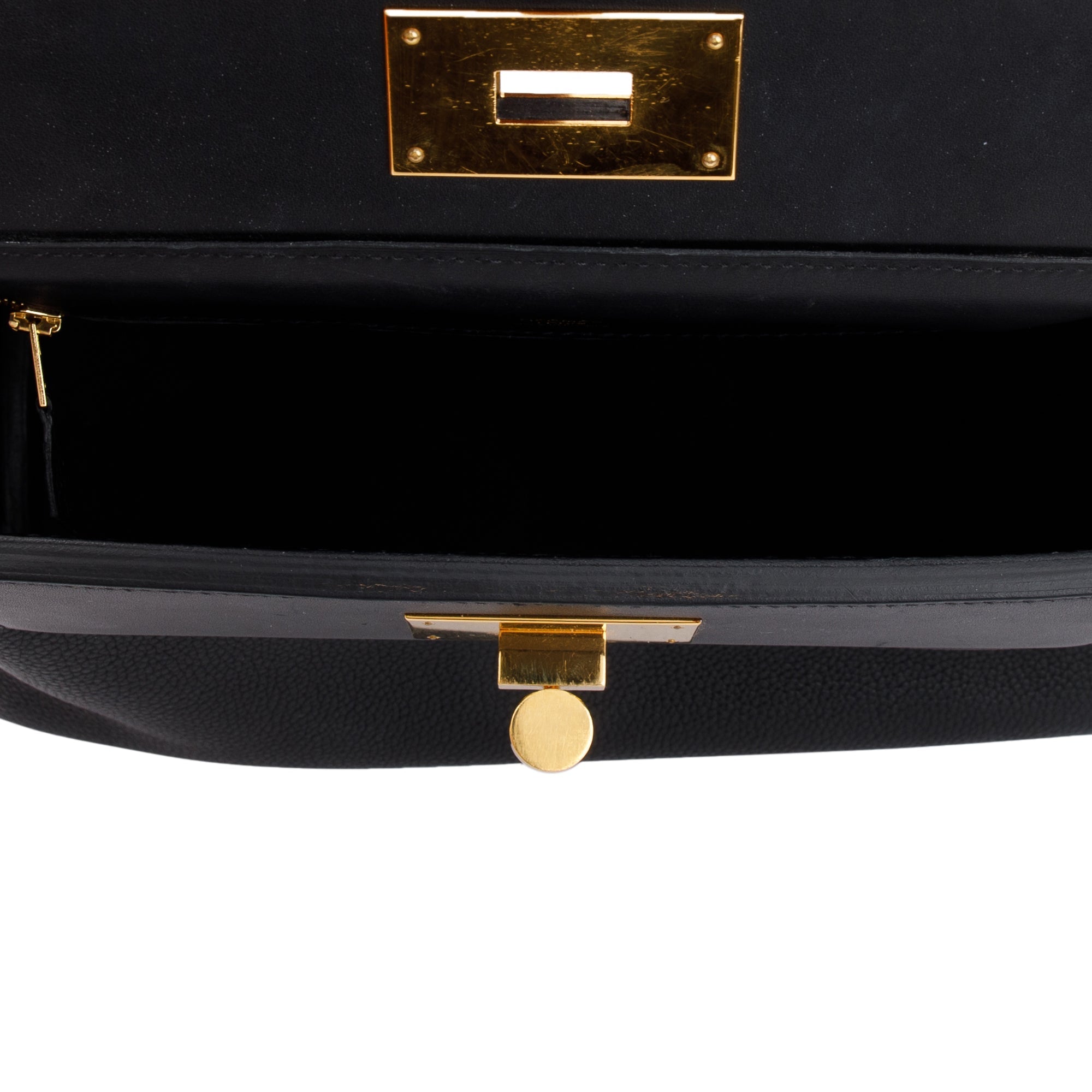 Hermes 2020 Black Noir Togo & Swift Leather 24/24 29 w/ Strap & Box