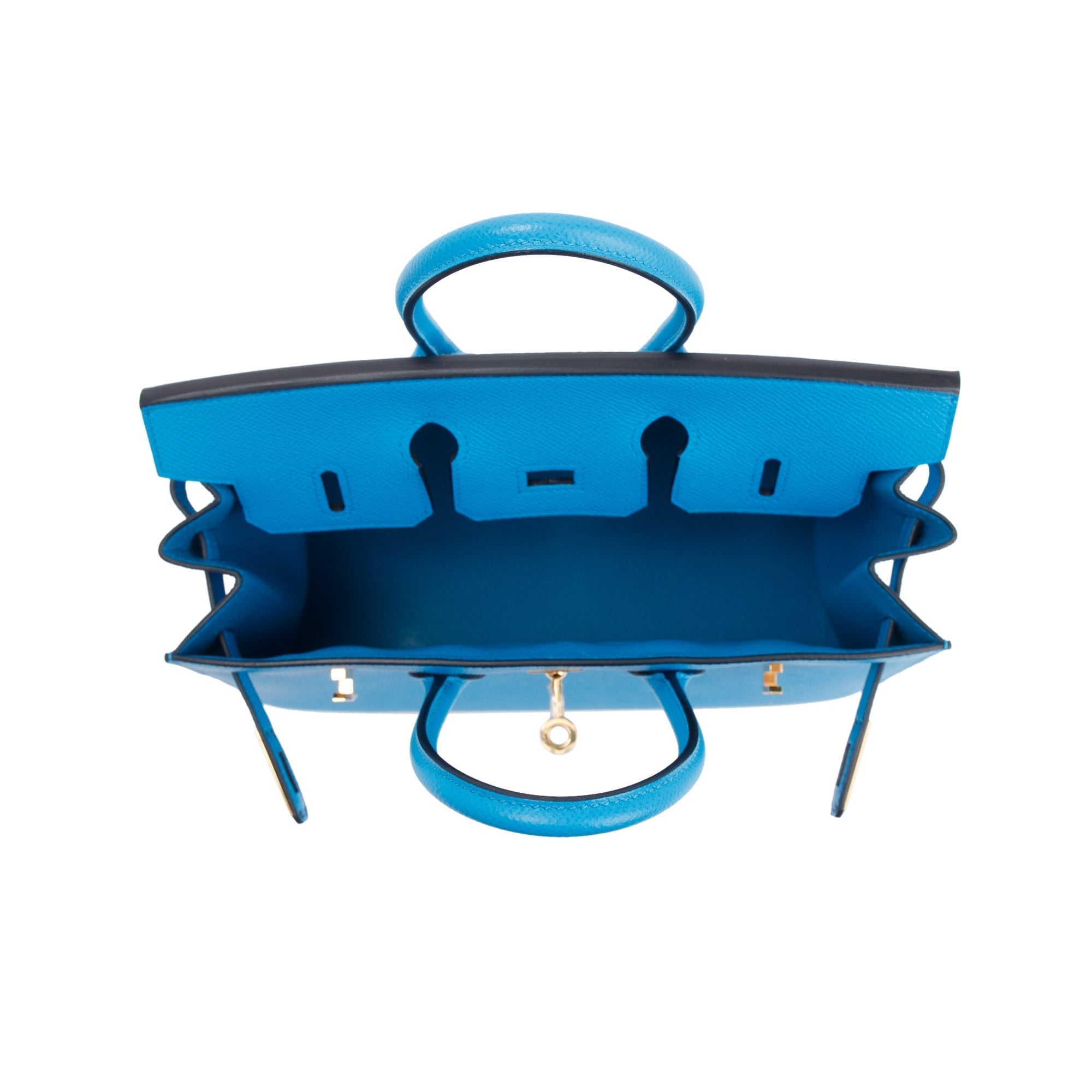 Hermes 2020 Blue Epsom Birkin Sellier 25 w/ Box