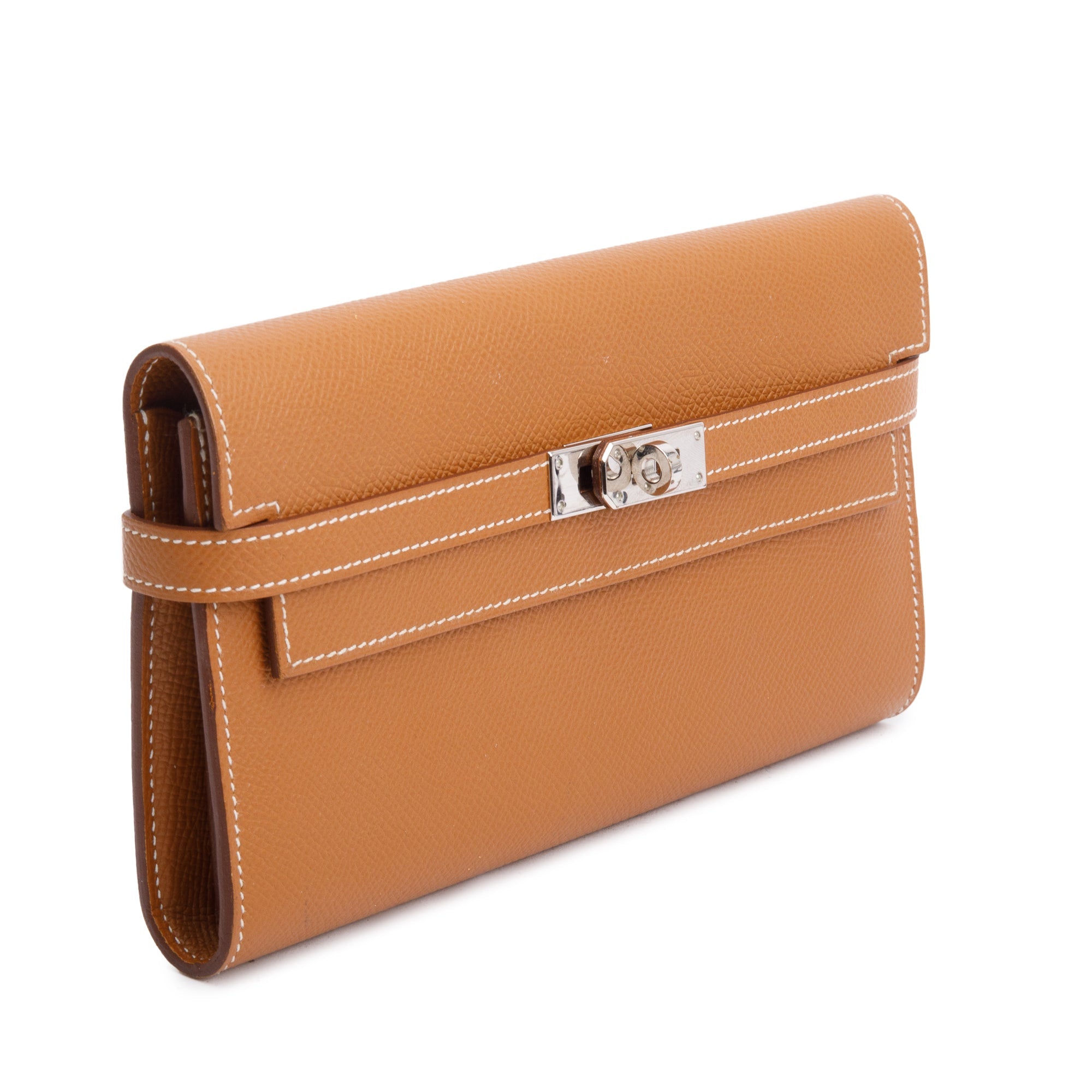 Hermes 2020 Gold Epsom Leather Classic Kelly Longue Wallet