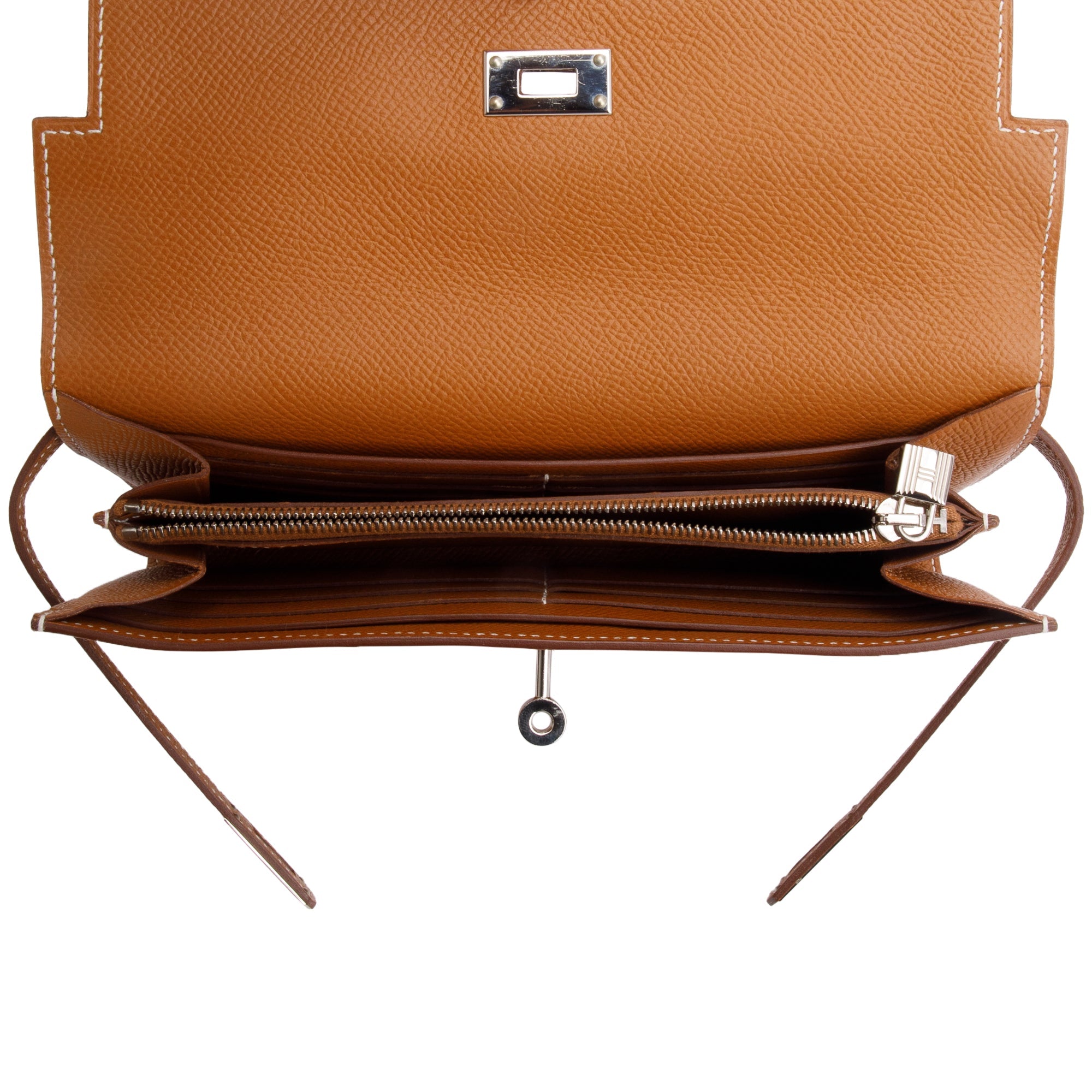 Hermes 2020 Gold Epsom Leather Classic Kelly Longue Wallet