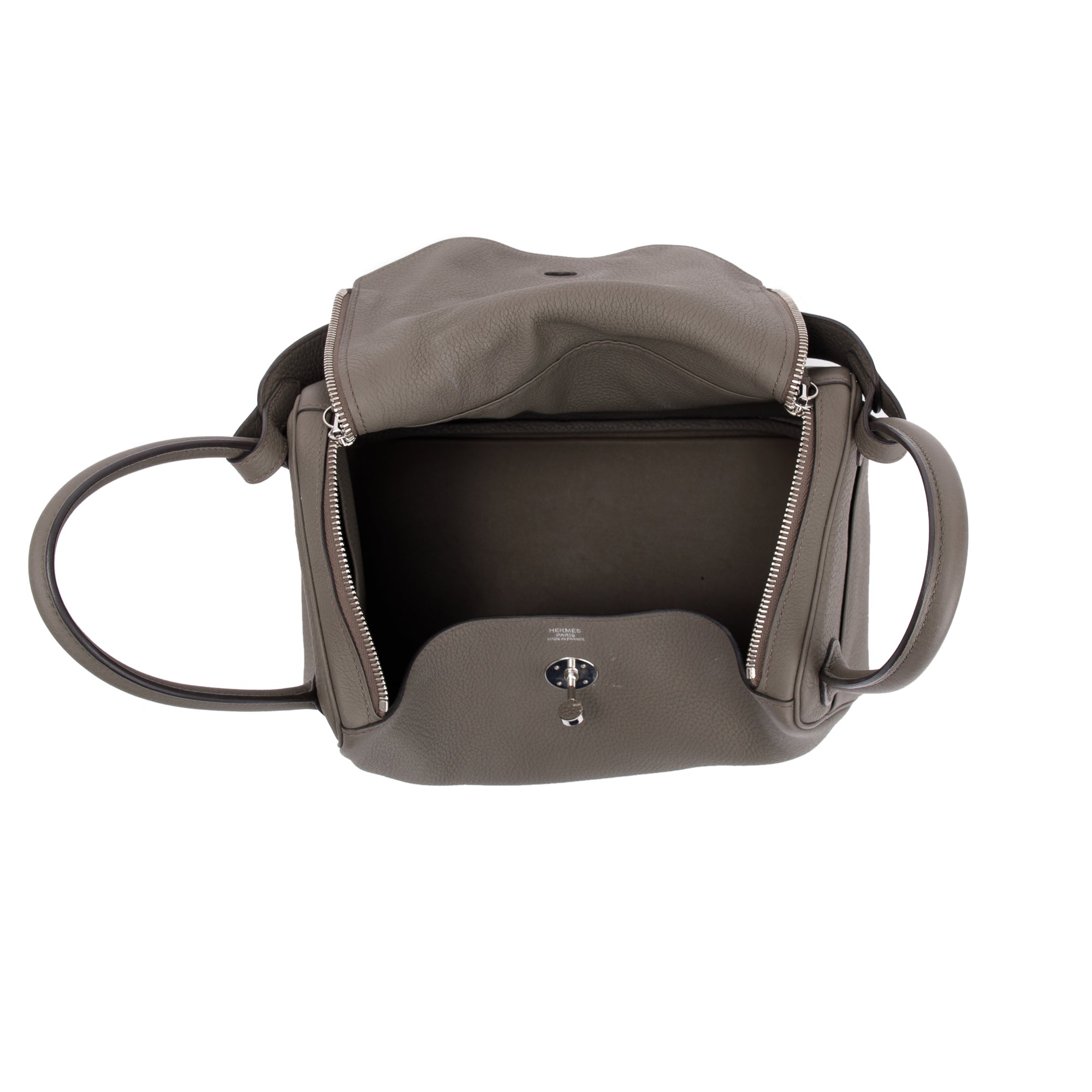 Hermes 2020 Grey Clemence Leather Lindy 30