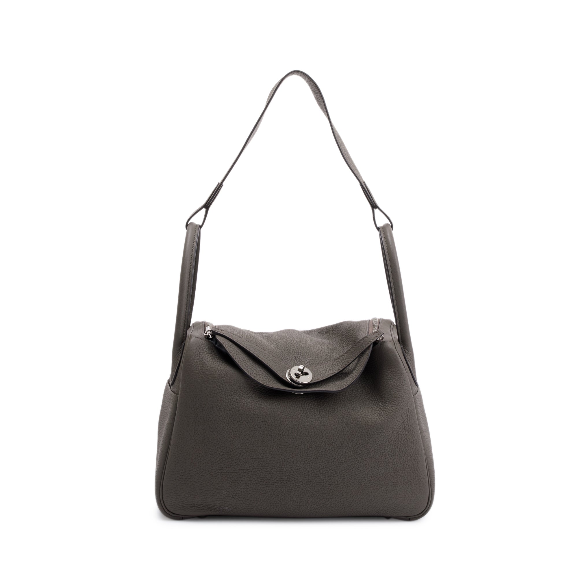 Hermes 2020 Grey Clemence Leather Lindy 30