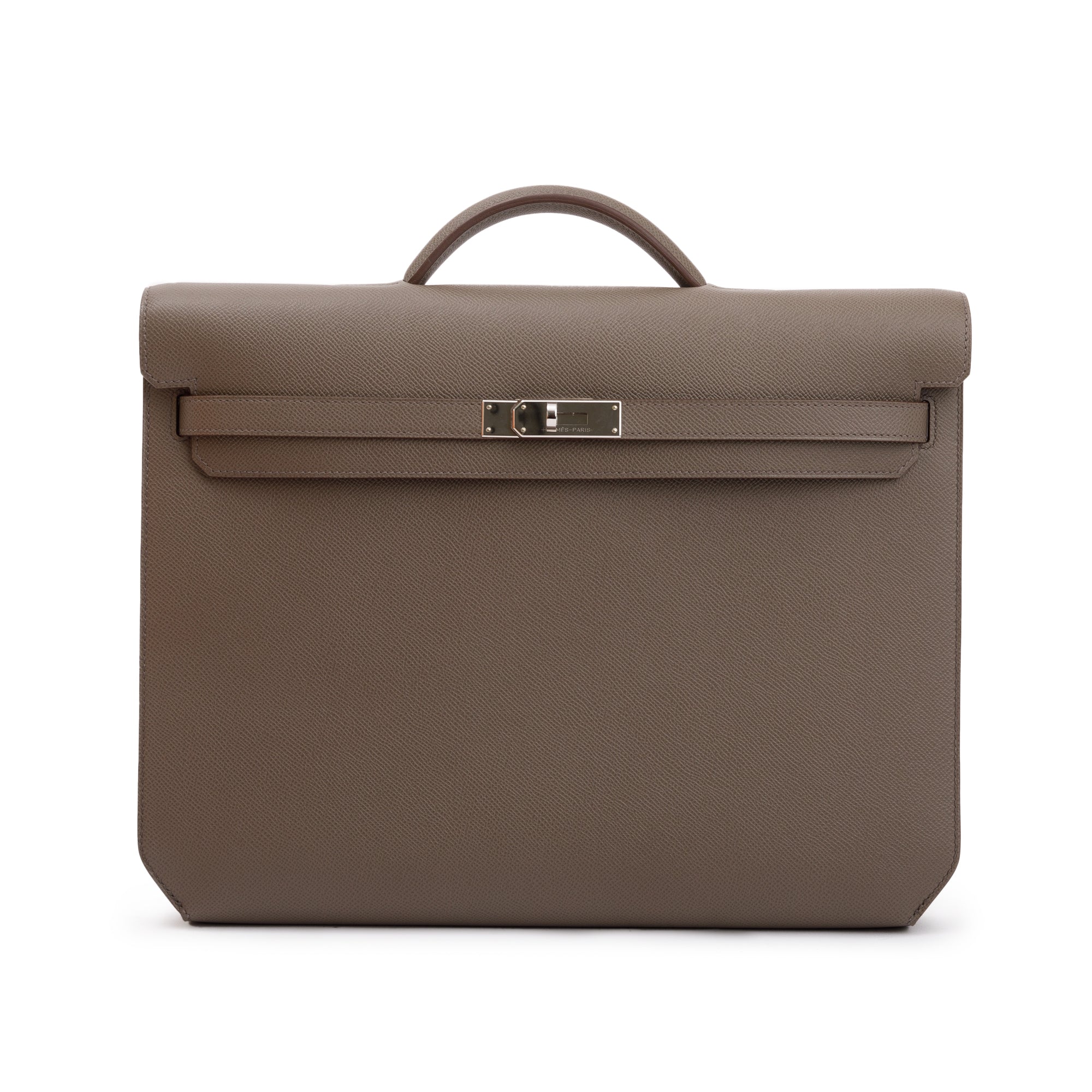 Hermes 2020 Gris Etain Veau Epsom Kelly Depeches 36 w/ Box