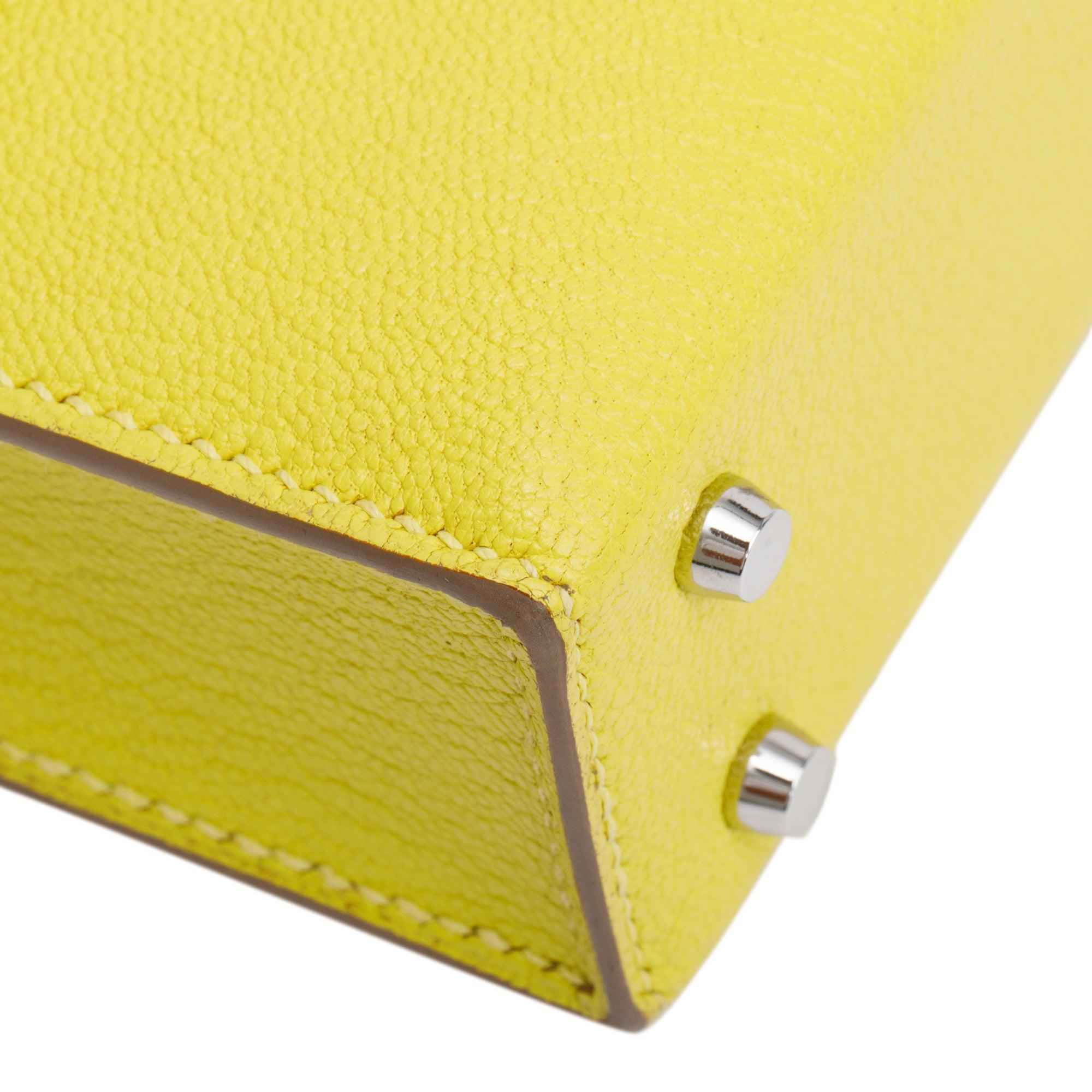 Hermes 2020 Lime Chevre Mysore Mini Verrou Chaine 17