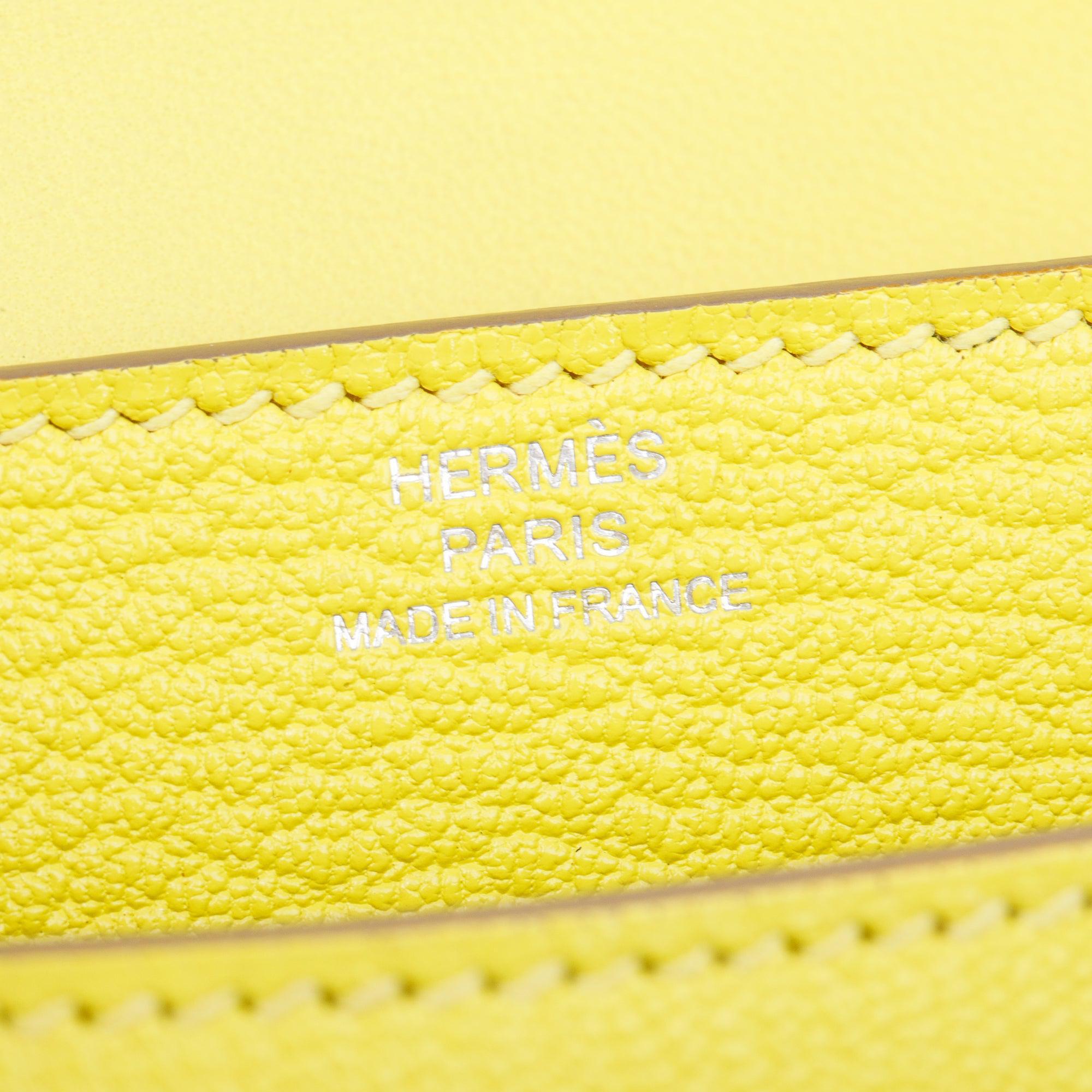 Hermes 2020 Lime Chevre Mysore Mini Verrou Chaine 17