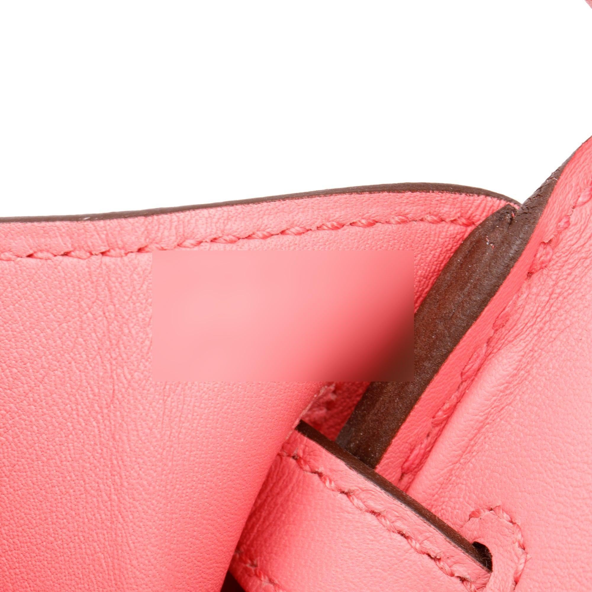 Hermes 2020 Rose Ete Veau Swift Birkin 25 w/ Box