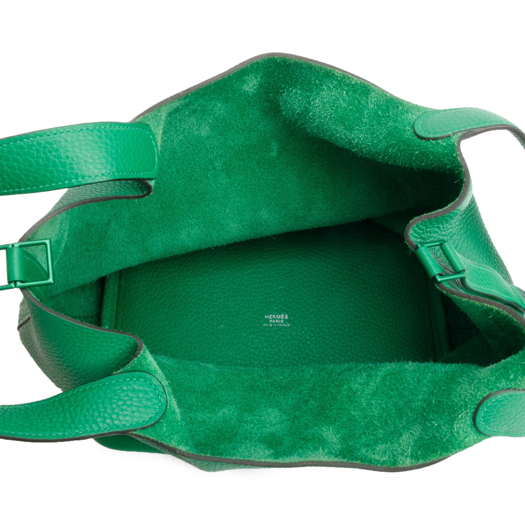 Hermes 2021 Bambou Taurillon Clemence Monochrome Picotin Lock 22 w/ Box