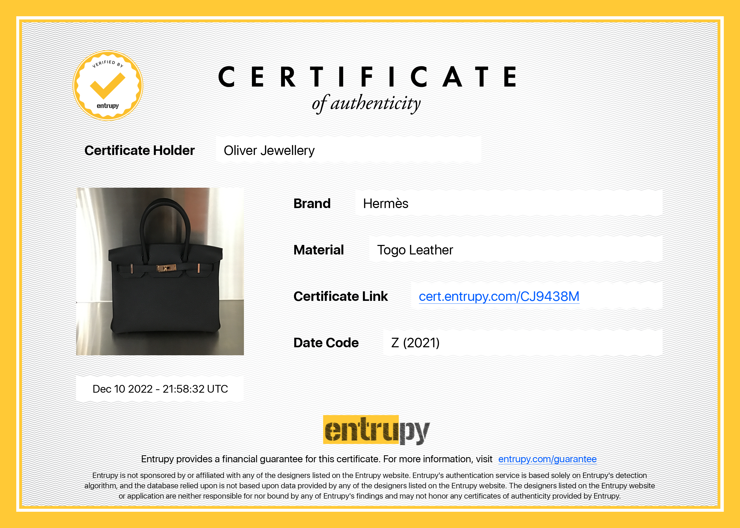 Hermes 2021 Black Togo Birkin 30 w/ Box