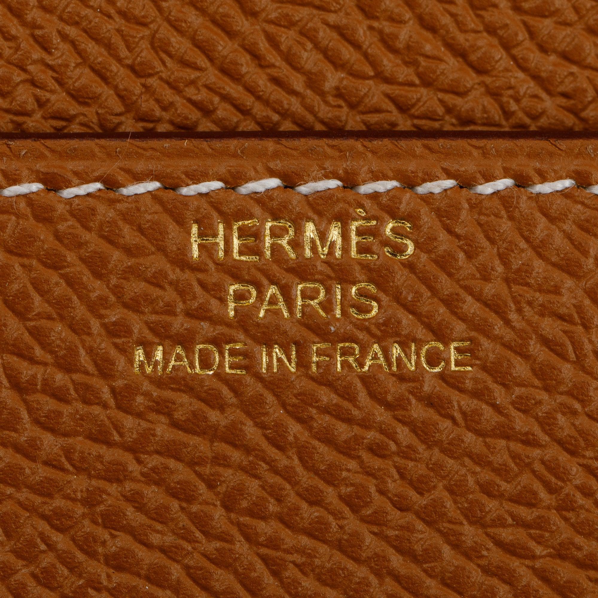 Hermes 2021 Gold Epsom Leather Constance to Go