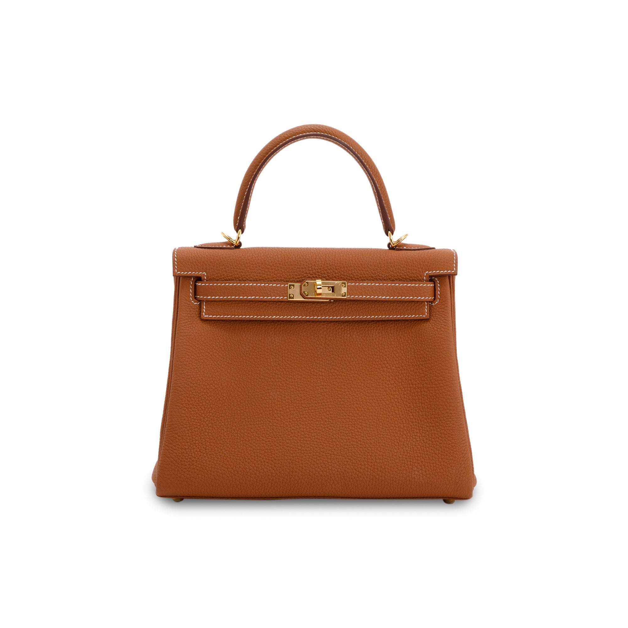 Hermes 2021 Gold Togo Kelly II Retourne 25 w/ Box