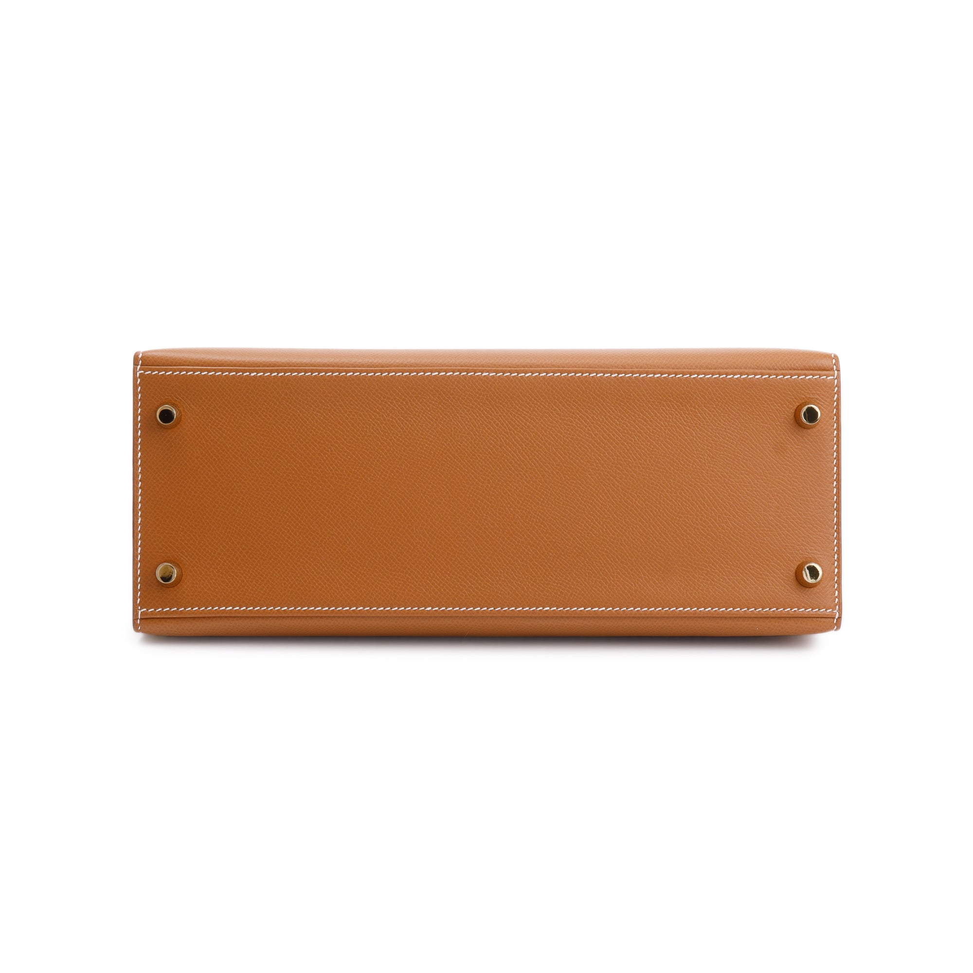 Hermes 2021 Gold Veau Epsom Kelly II Sellier 28 w/ Box