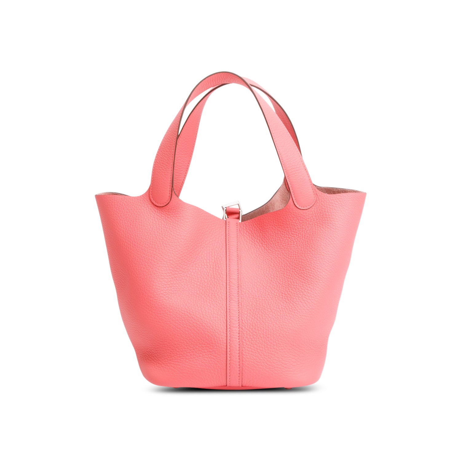 Hermes 2021 Rose Azalee Taurillon Clemence Picotin Lock 22 w/ Box