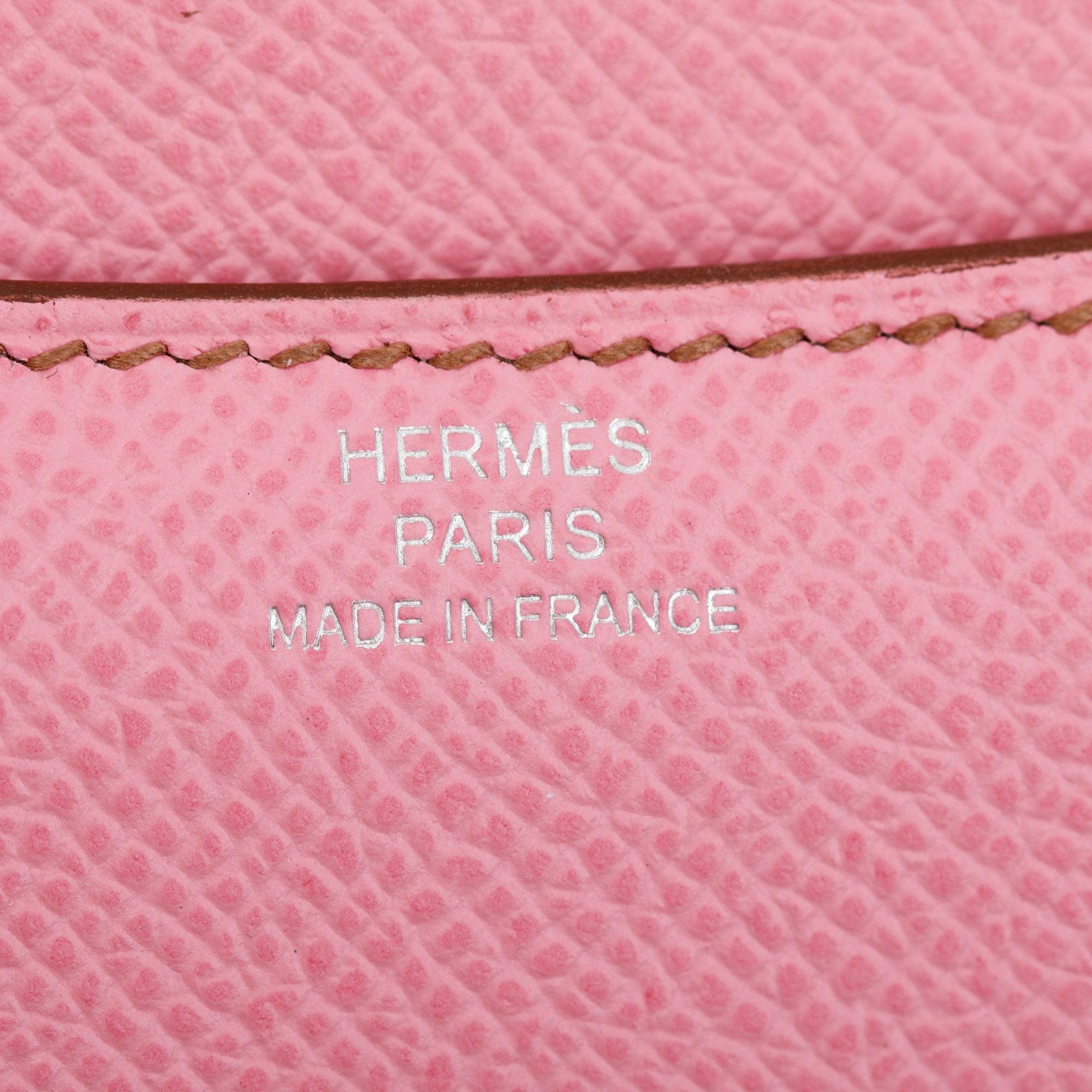 Hermes 2021 Rose Confetti Epsom Leather Mini Constance 18 w/ Box