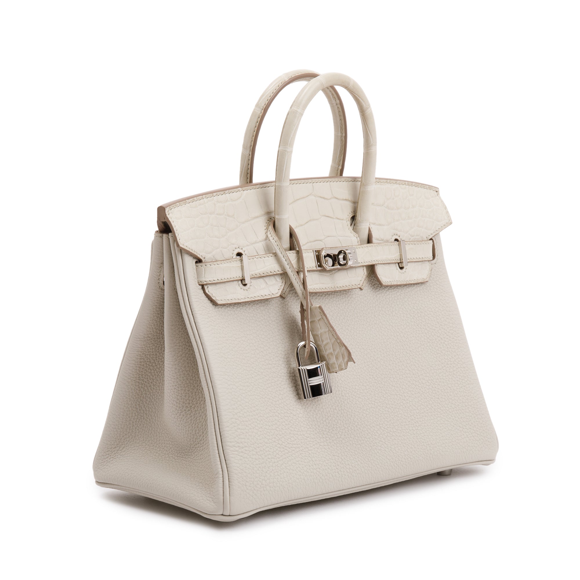 Hermes 2022 Beton Matte Alligator Veau Togo Birkin Touch 25 w/ Box