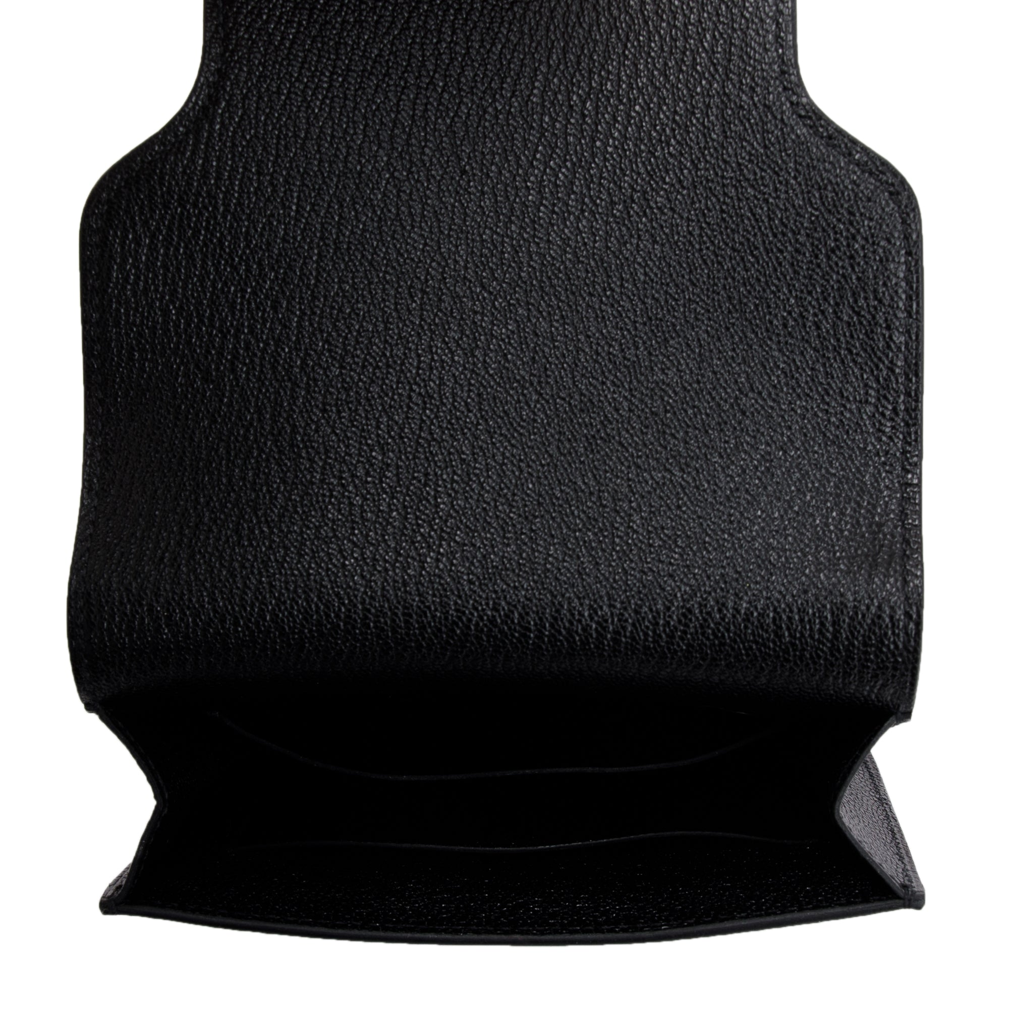 Hermes 2022 Black Chevre Mysore Roulis Slim Compact Wallet w/ Box, Insert & Receipt