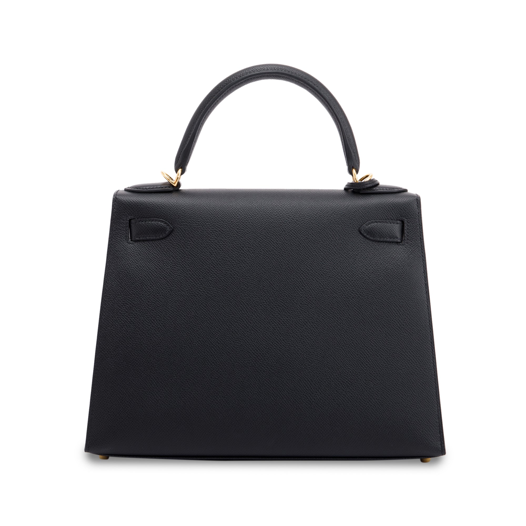 Hermes 2022 Black Veau Epsom Kelly II Sellier 28 w/ Box & Receipt