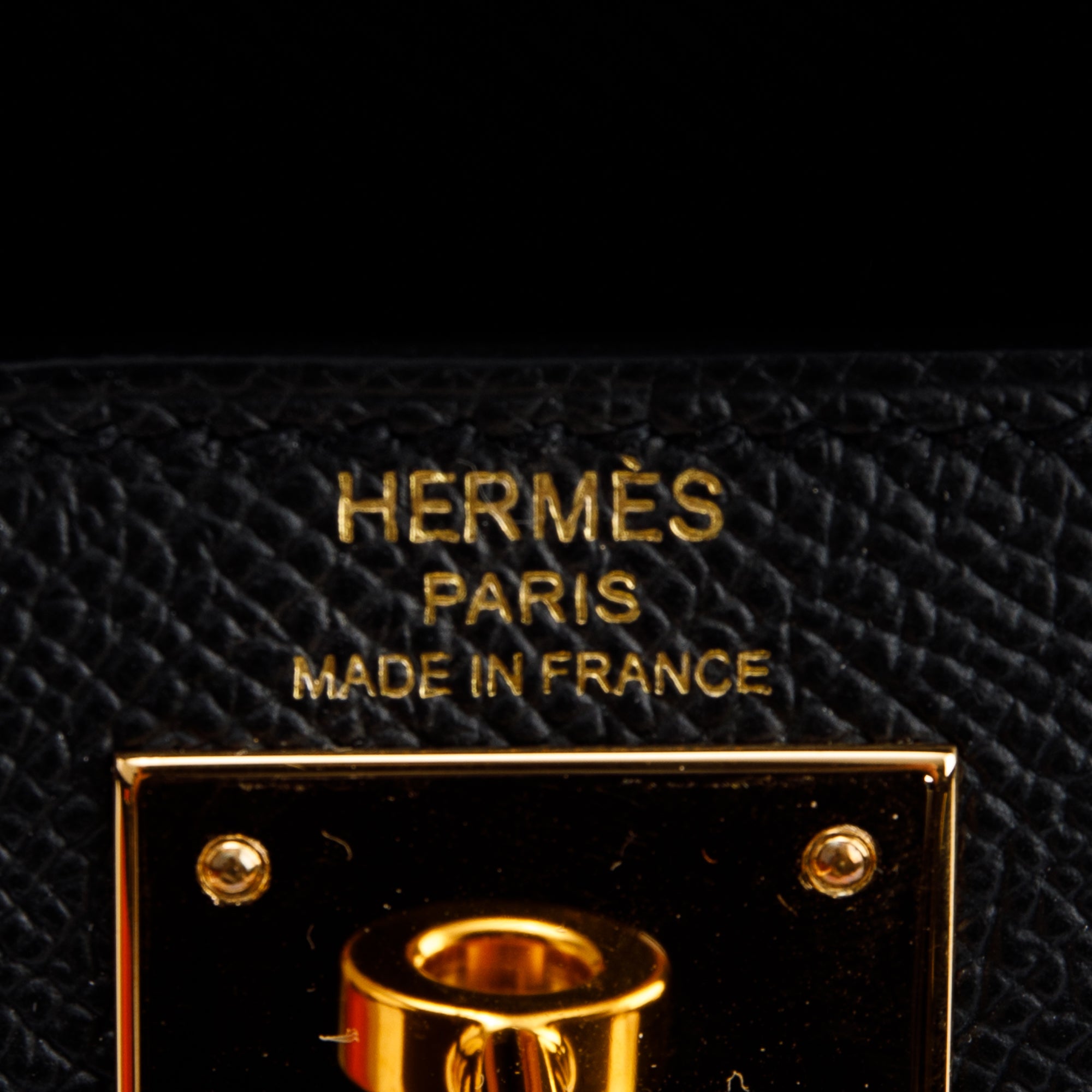 Hermes 2022 Black Veau Epsom Kelly II Sellier 28 w/ Box & Receipt