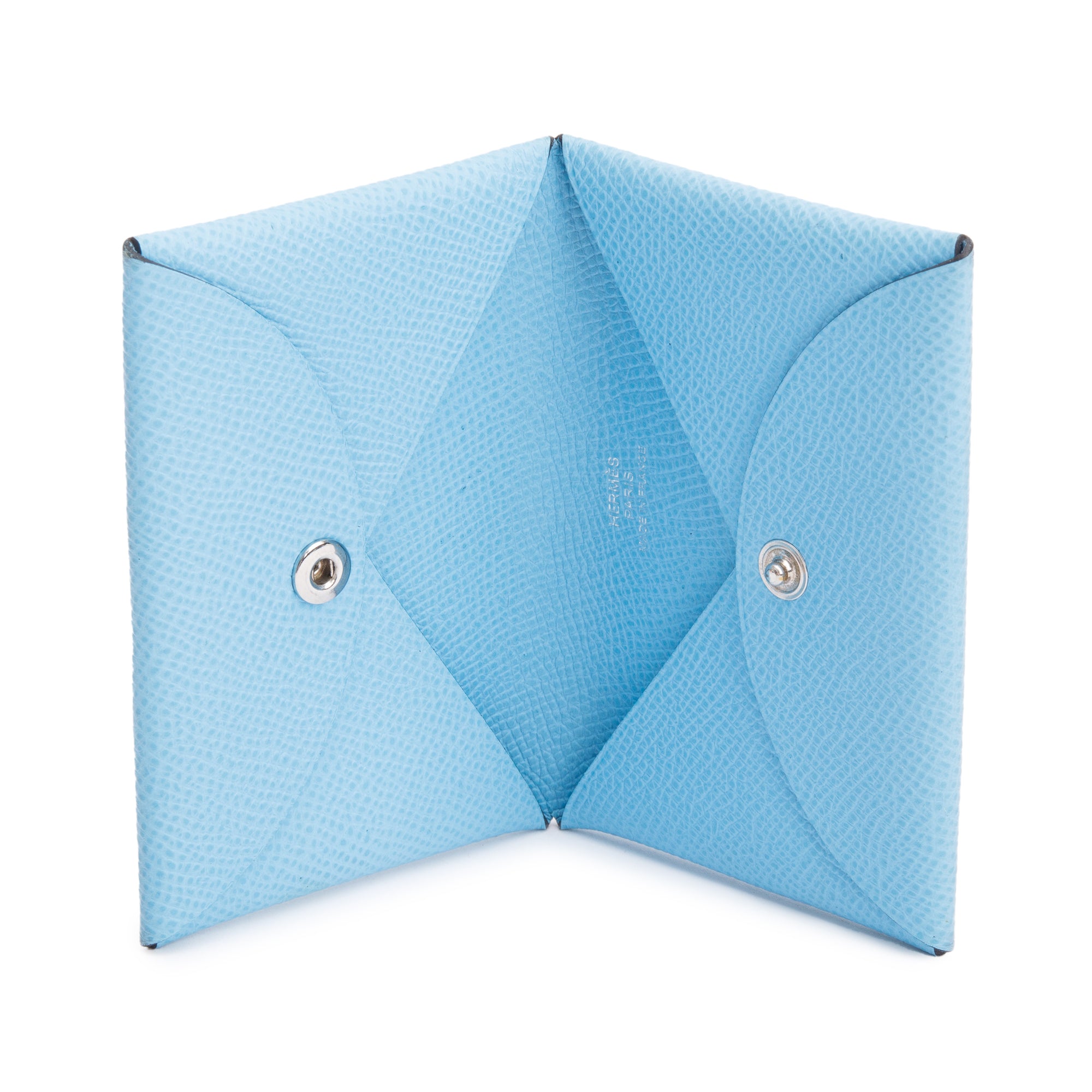 Hermes 2022 Bleu Du Nord Epsom Calvi Card Holder w/ Box