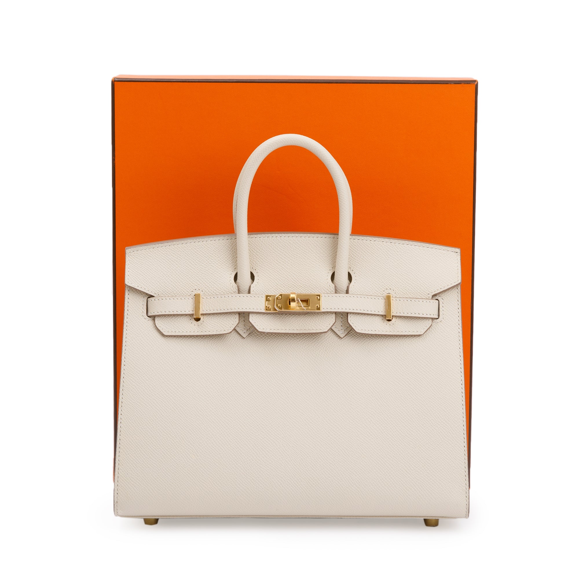 Hermes 2022 Craie Epsom Birkin Sellier 25 w/ Box
