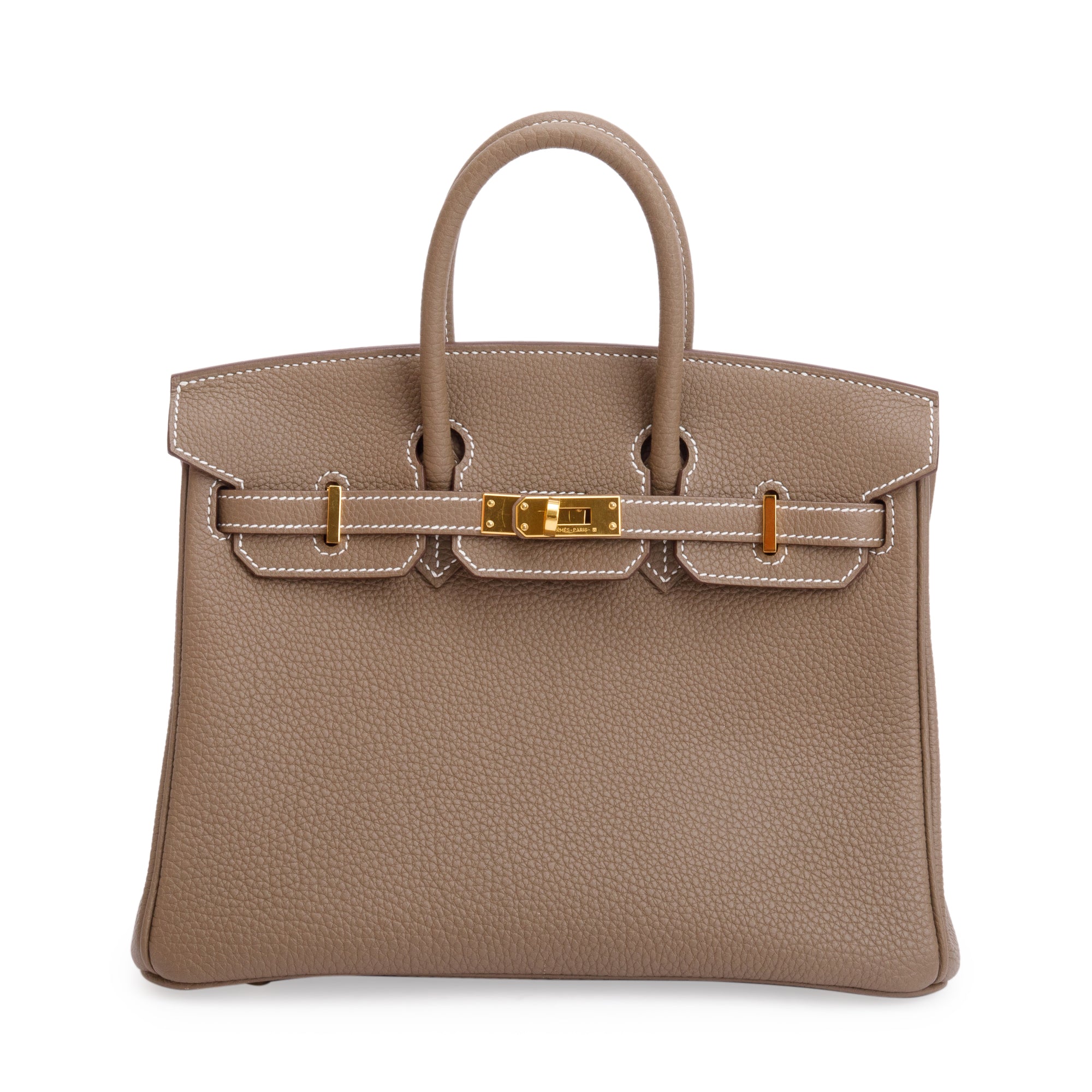 Hermes 2022 Etoupe Veau Togo Birkin 25 w/ Box