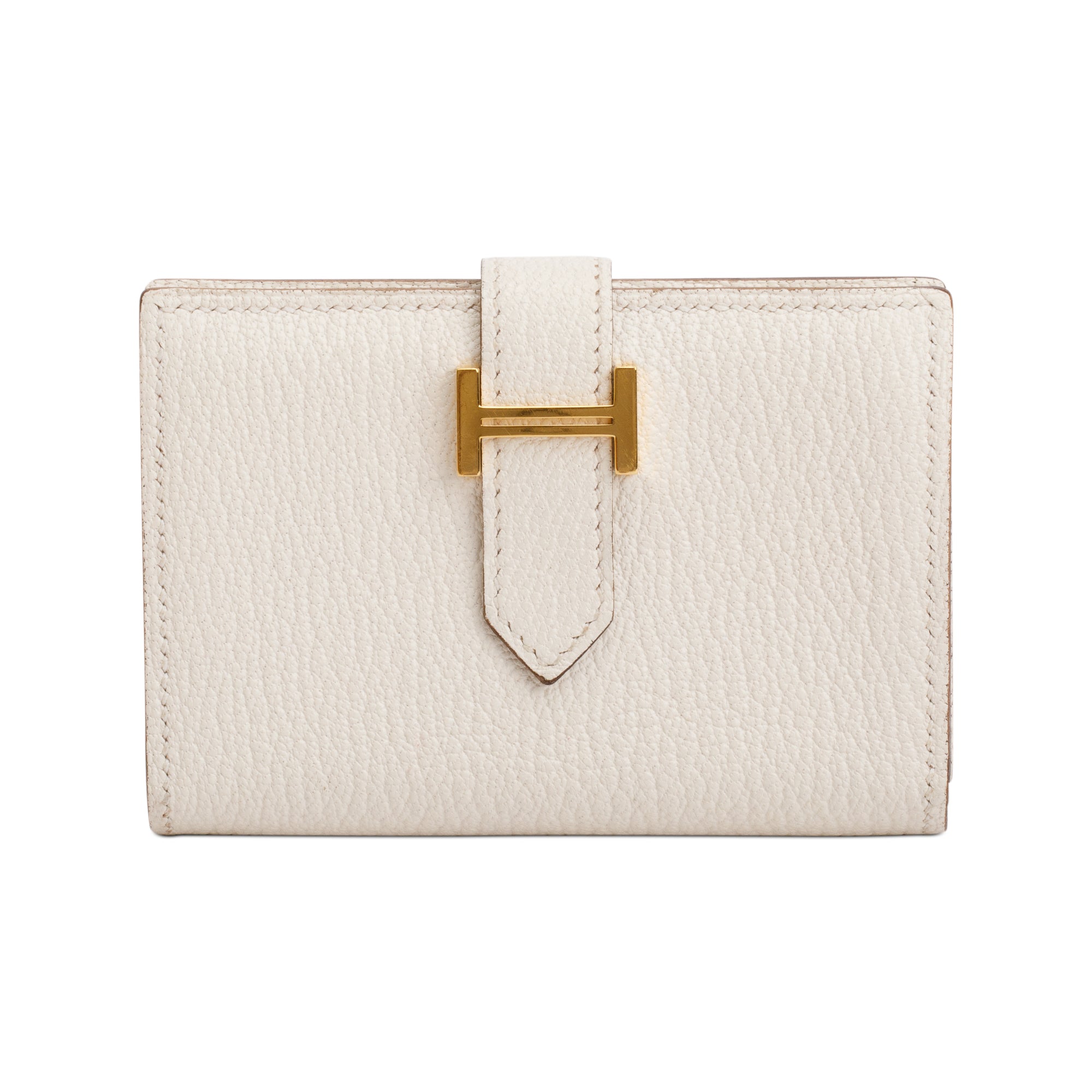 Hermes 2022 Nata Chevre Mysore Leather Bearn CardHolder w/ Box