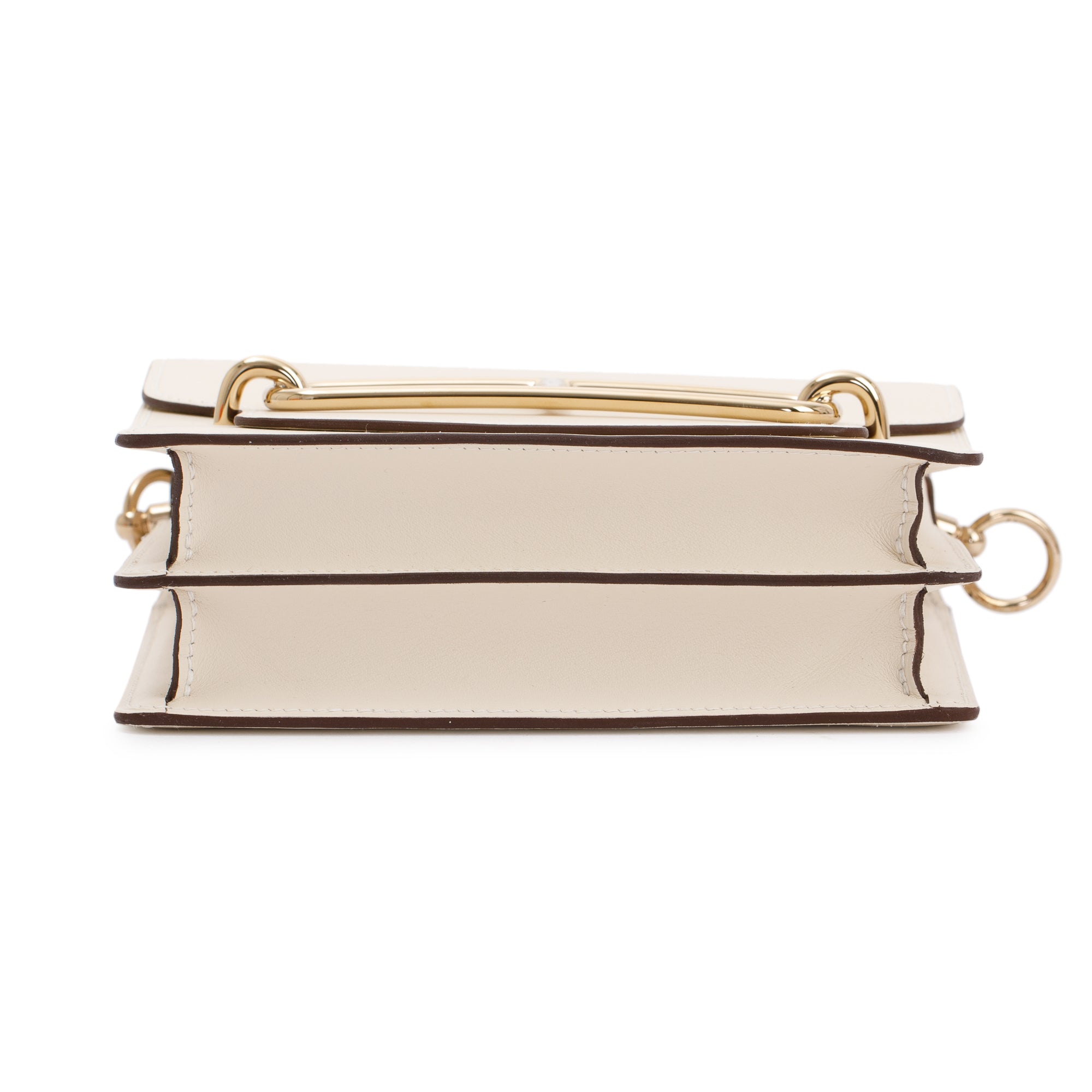 Hermes 2022 Nata Swift Leather Mini Sac Roulis 18 w/ Box