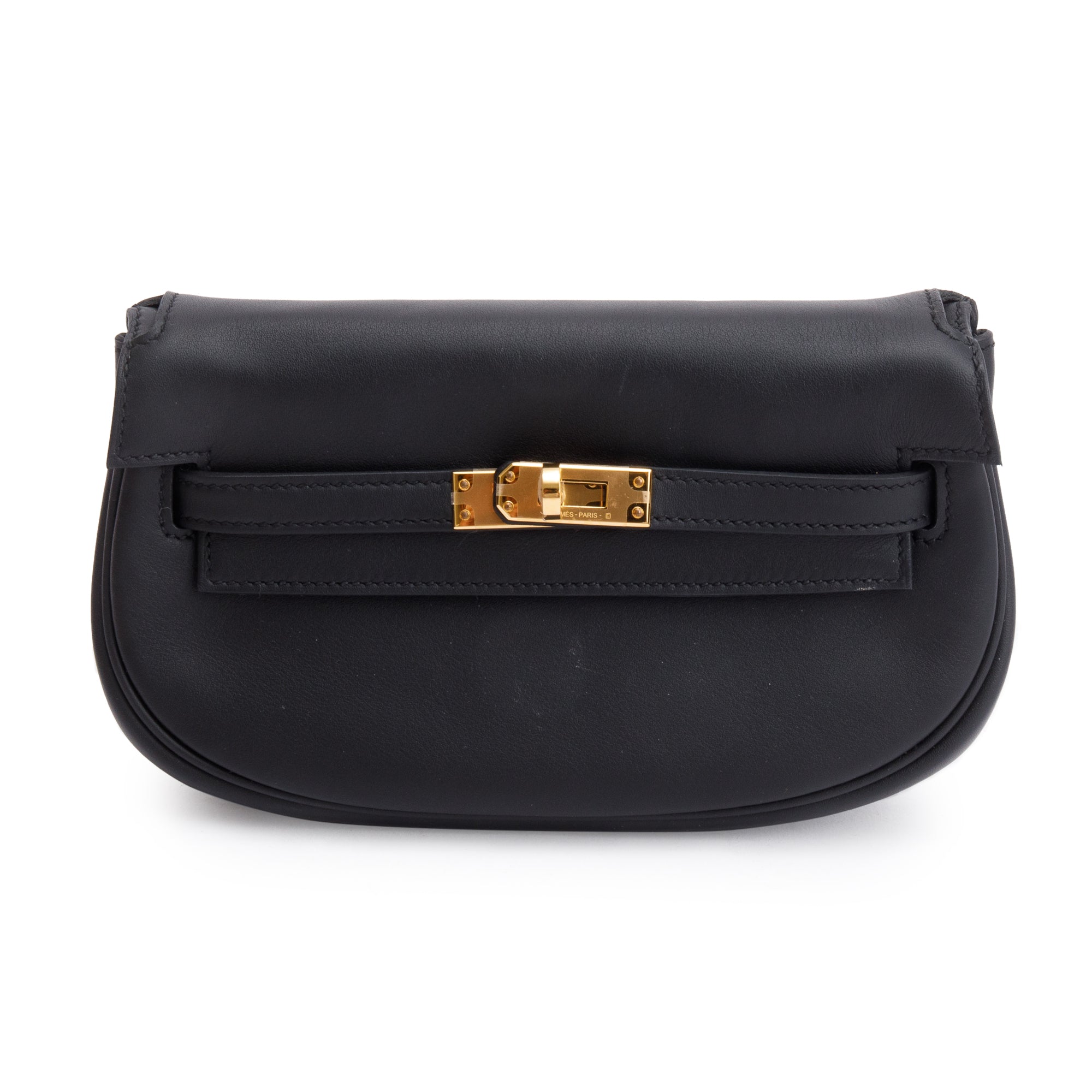 Hermes 2022 Noir Swift Leather Kelly Moove w/ Pouch & Box