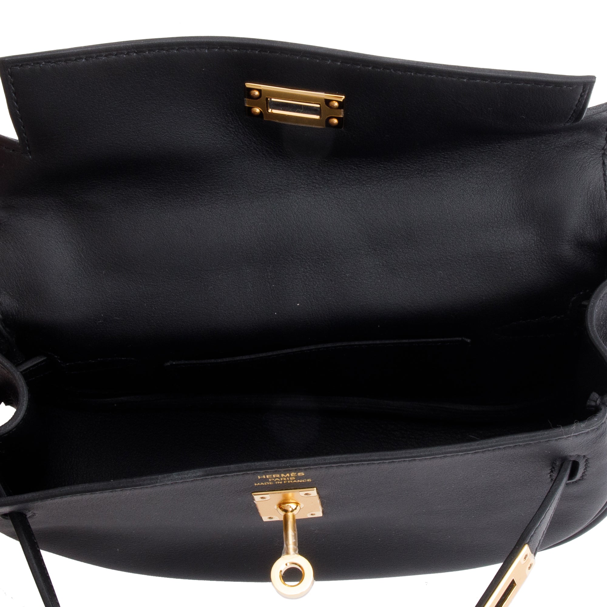 Hermes 2022 Noir Swift Leather Kelly Moove w/ Pouch & Box