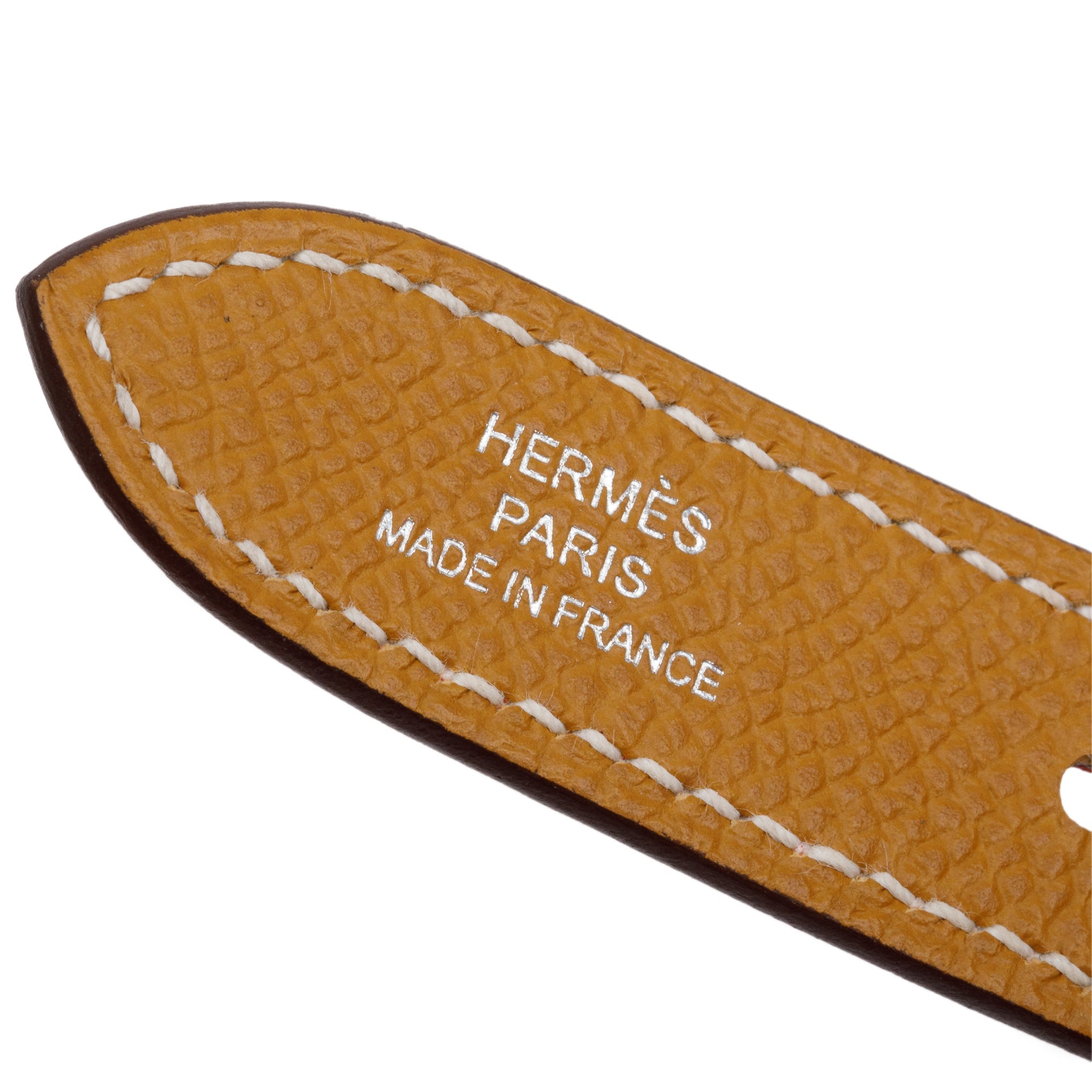 Hermes 2022 Rouge Casaque Epsom Calfskin Tresse Dog Collar w/ Box & Receipt