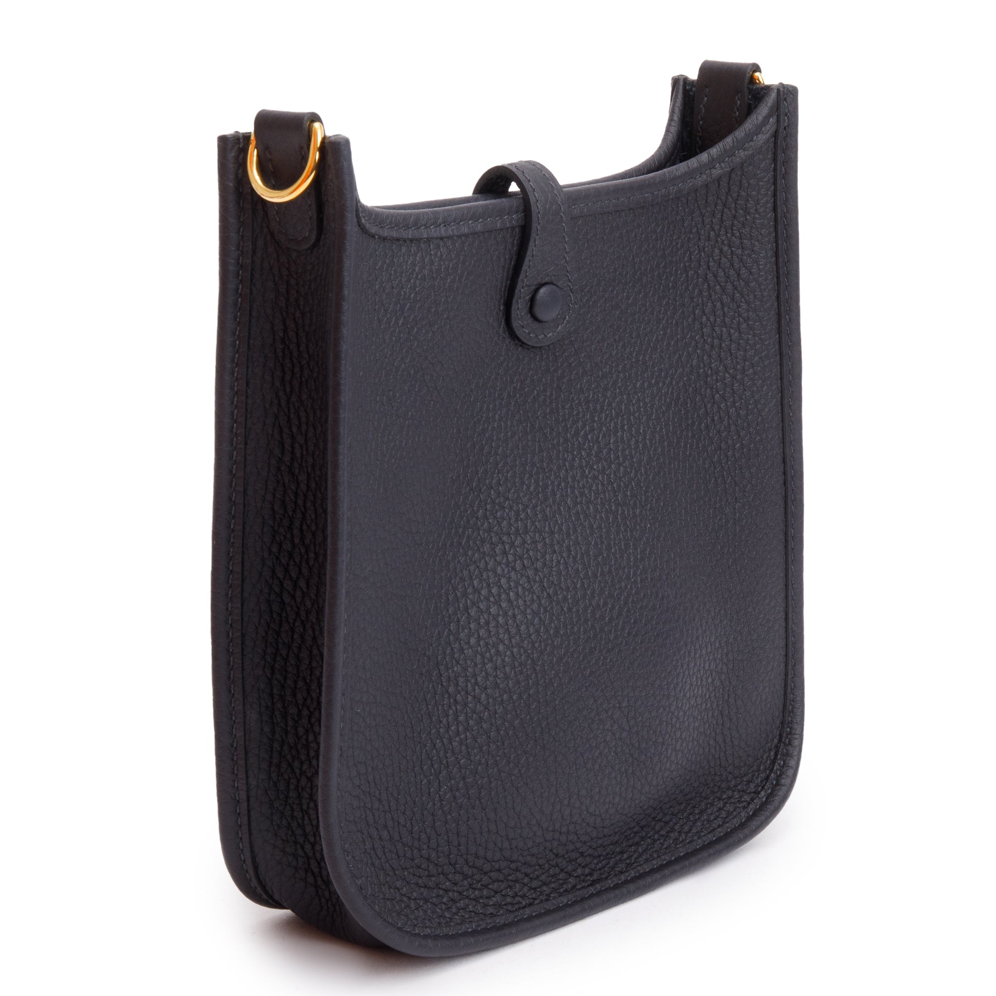 Hermes 2023 Caban Noir/Blanc Taurilon Clemence Sangle Zigzag Allegro Evelyne TPM 16 w/ Box & Receipt
