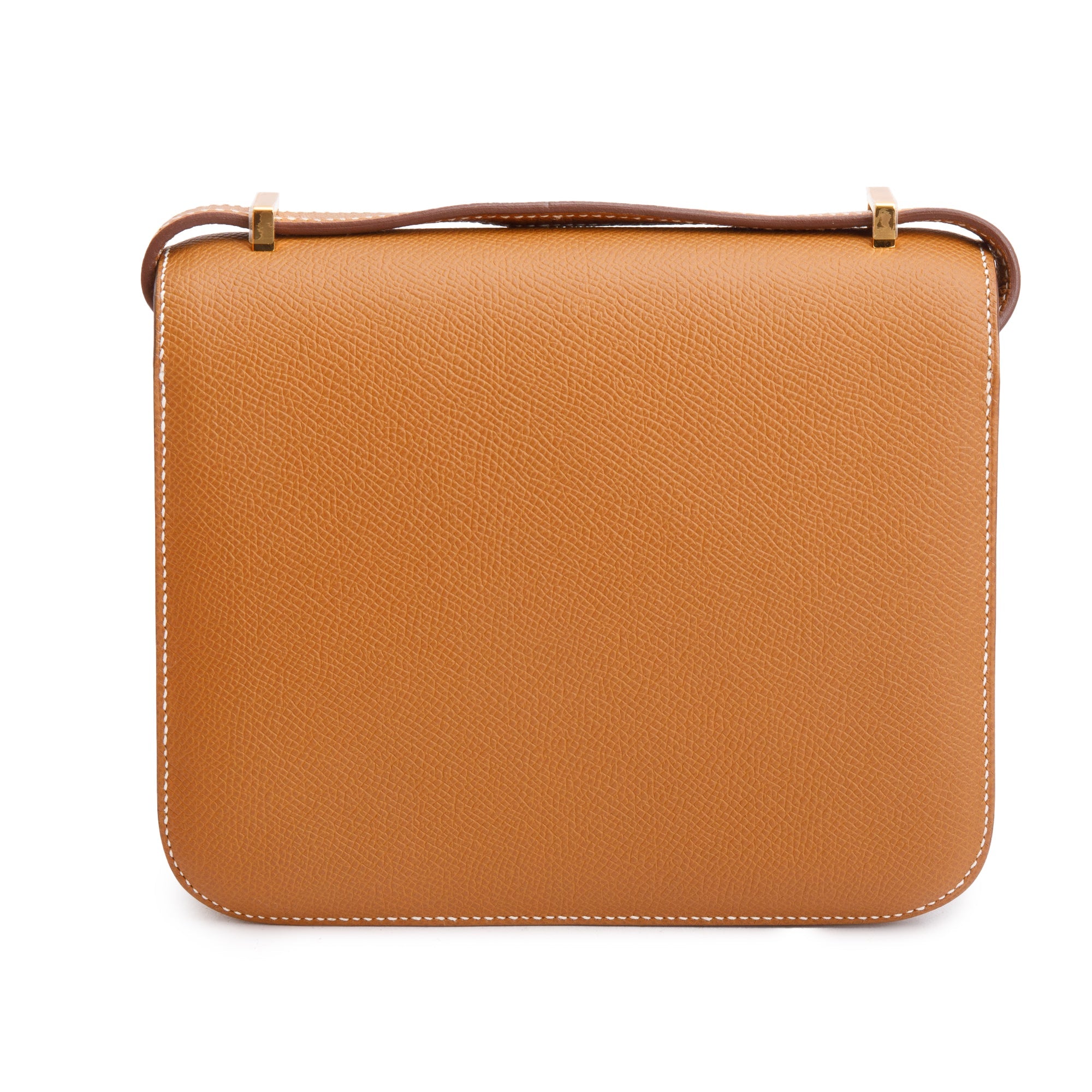 Hermes 2023 Gold Epsom Leather Mini Constance III 18 w/ Box & Receipt