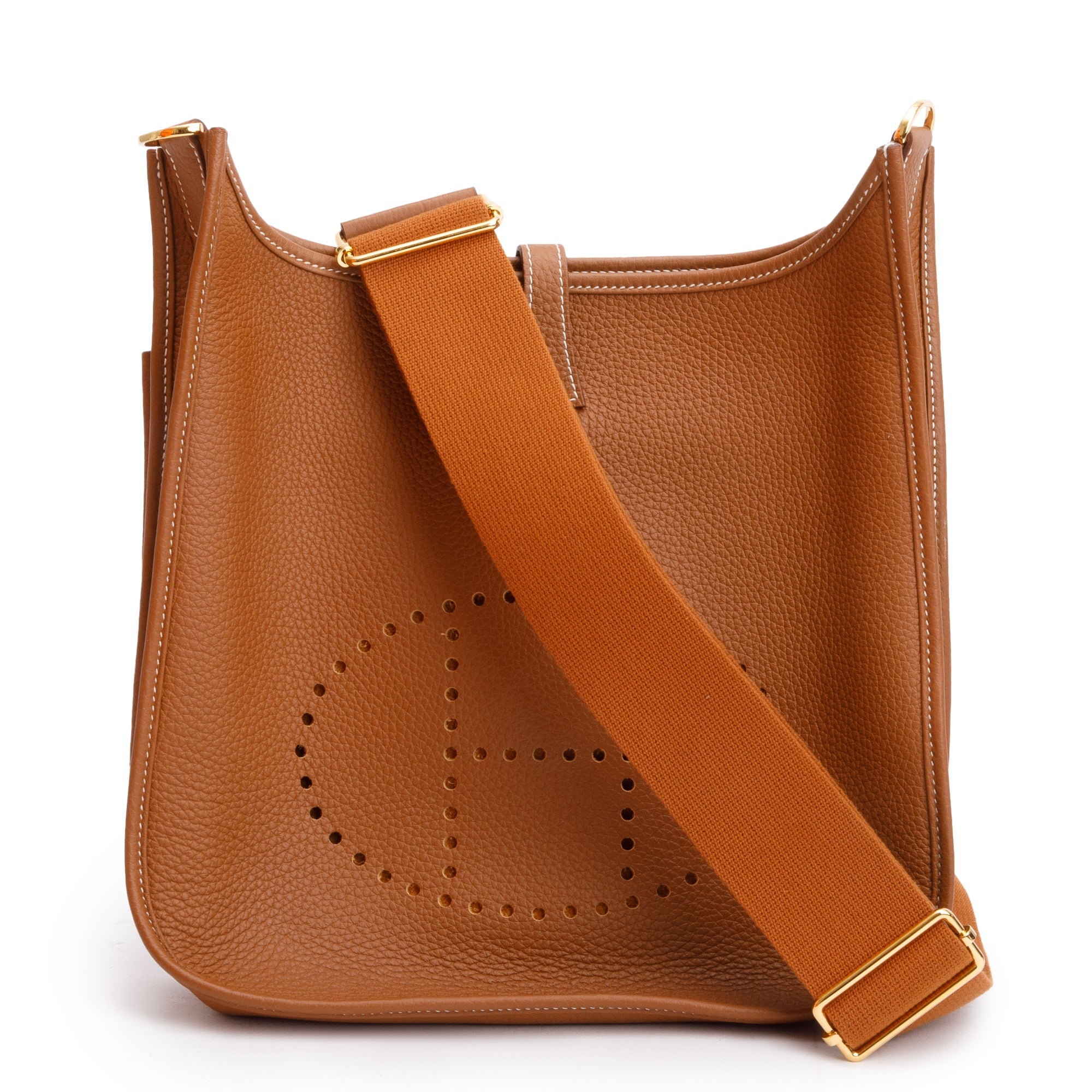 Hermes 2023 Gold Taurillon Clemence Evelyne Poche III 29 Bag w/ Box