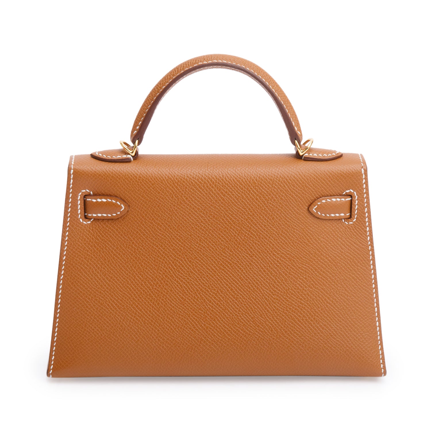 Hermes 2023 Gold Veau Epsom Leather Mini Kelly II Sellier 20 w/ Box & Strap