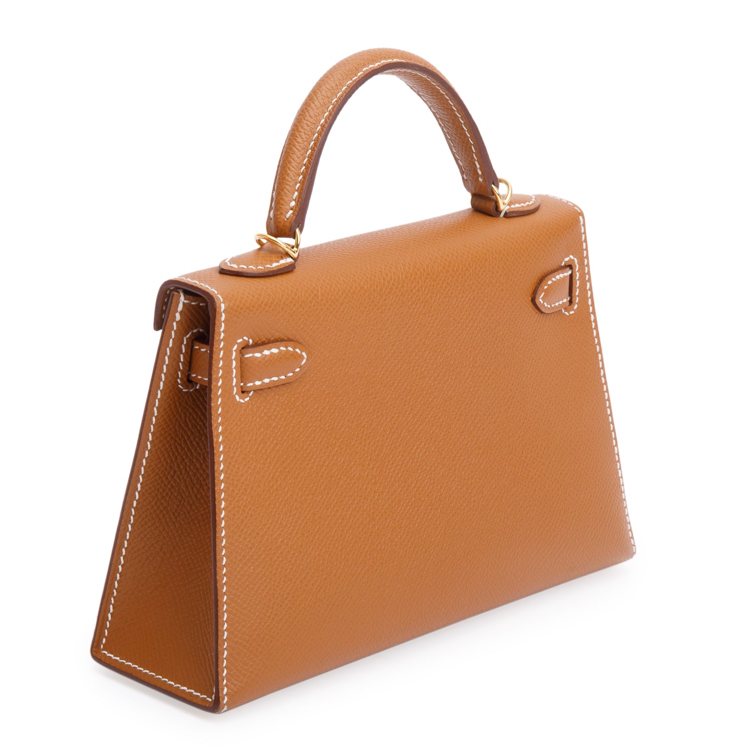 Hermes 2023 Gold Veau Epsom Leather Mini Kelly II Sellier 20 w/ Box & Strap