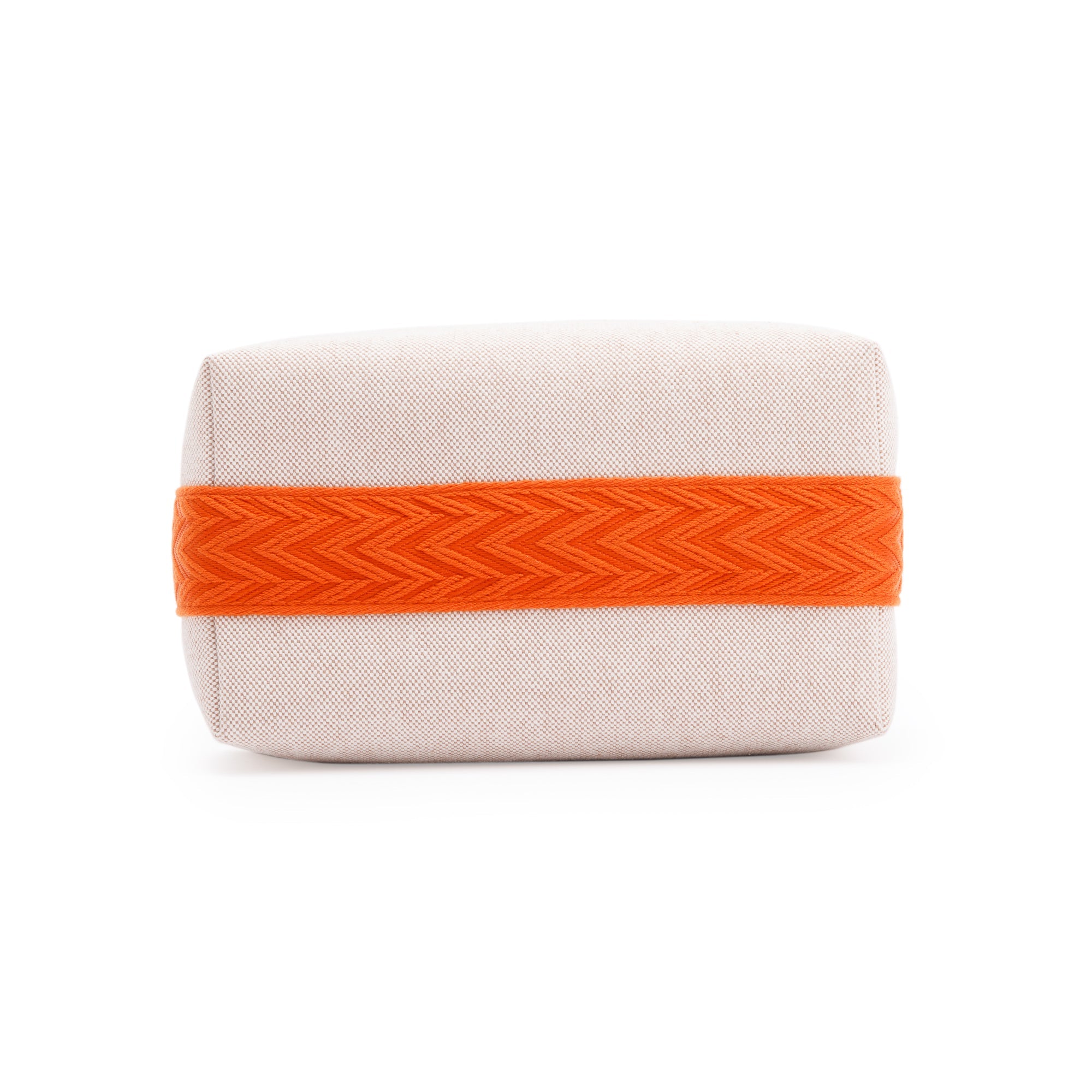 Hermes 2023 Small Beige/Orange Toile Bride-A-Brac Case w/ Box & Receipt