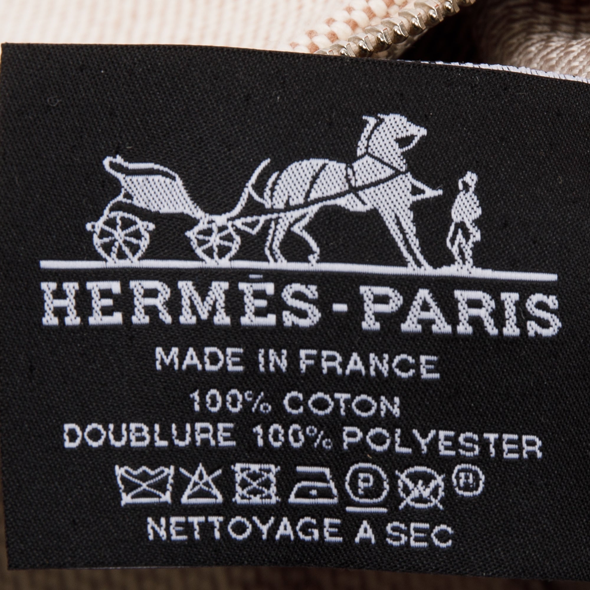 Hermes 2023 Small Beige/Orange Toile Bride-A-Brac Case w/ Receipt